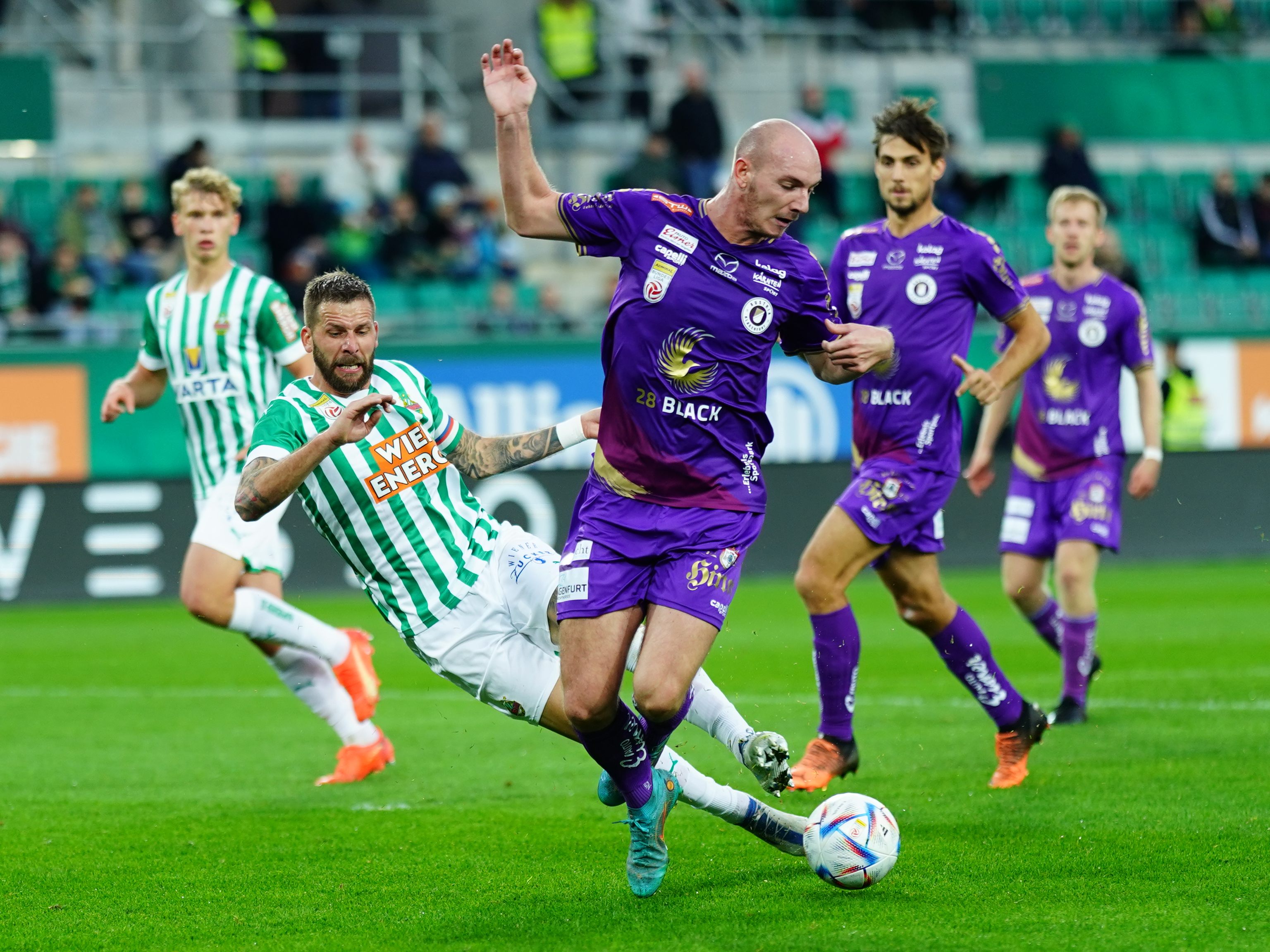 Rapid Wien musste sich Austria Klagenfurt mit 0:1 geschlagen geben.