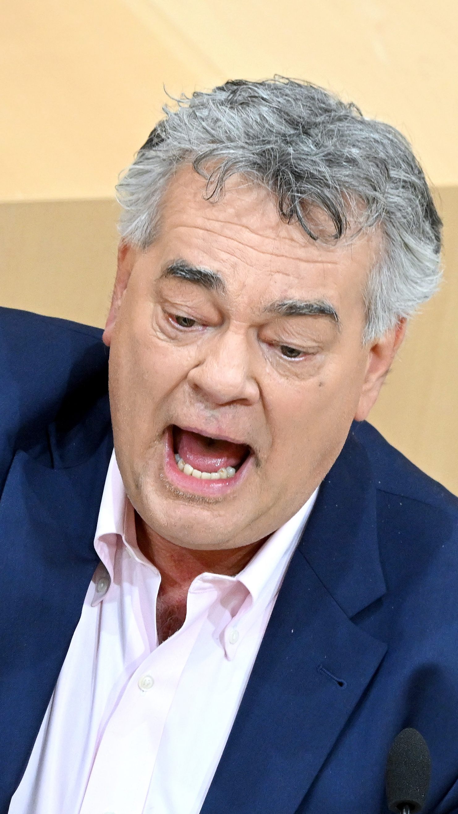 Vizekanzler Werner Kogler (Grüne) verurteilte den "bestialischen Angriffskrieg" Russlands gegen die Ukraine im Nationalrat.