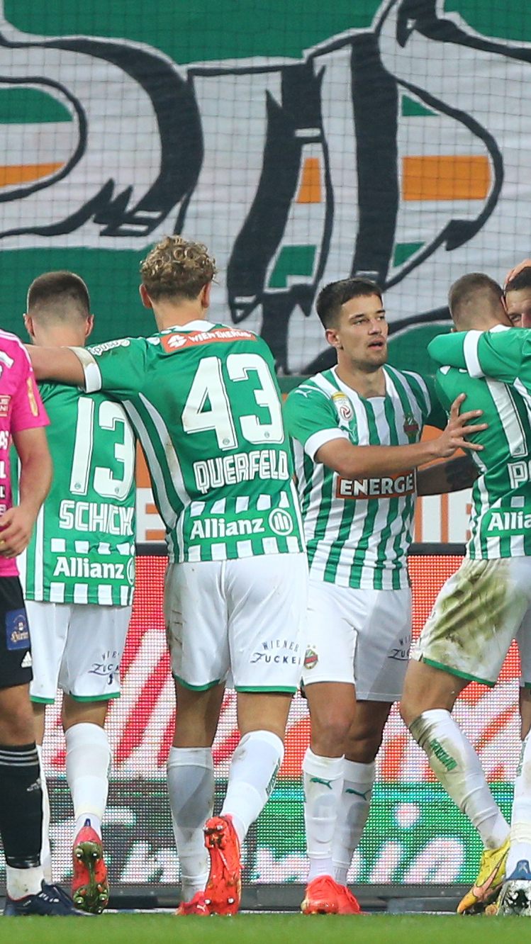 Rapid Wien mit 5:1-Sieg gegen TSV Hartberg.