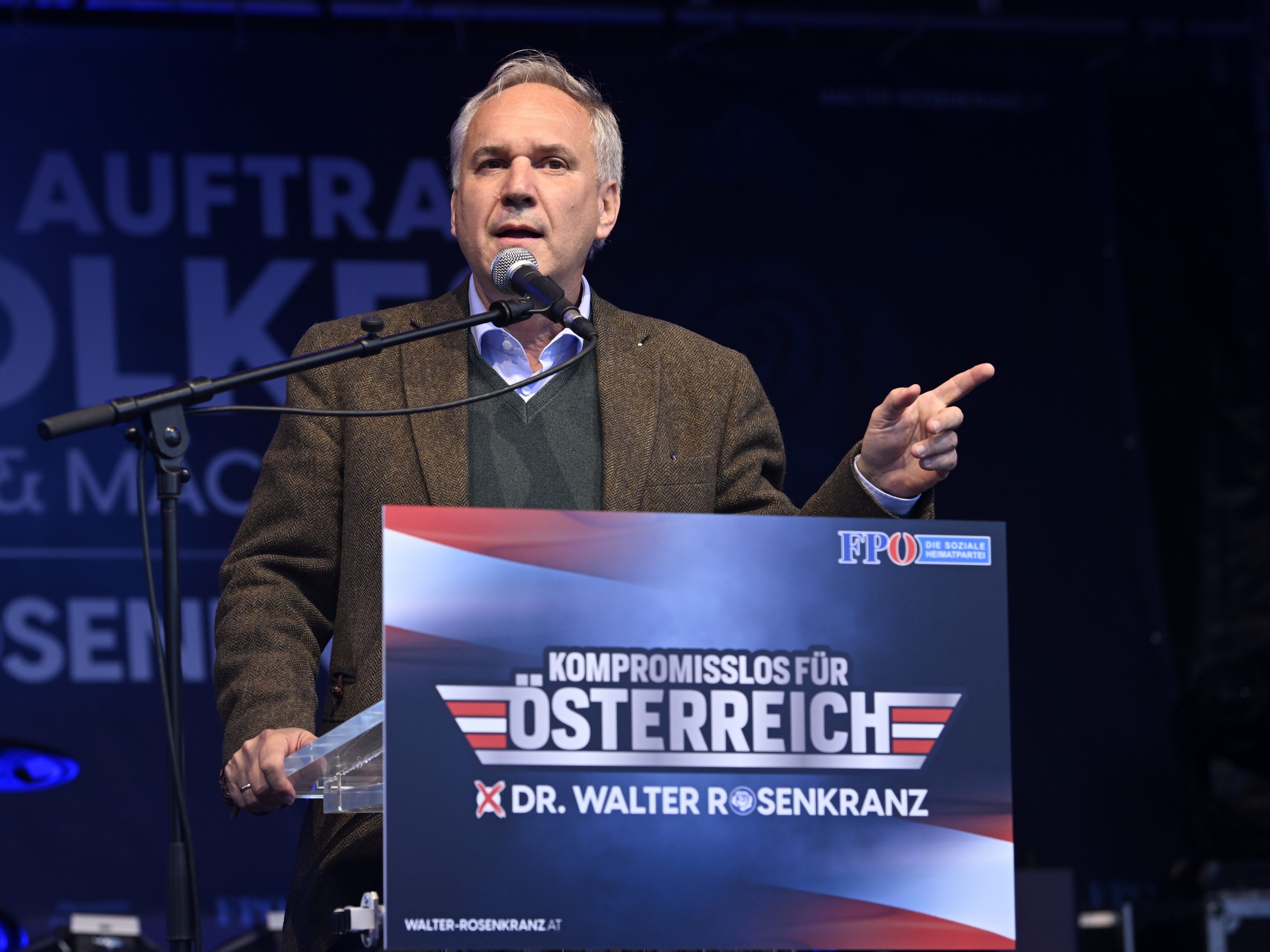 Walter Rosenkranz: Überschaubarer Wahlkampfabschluss.