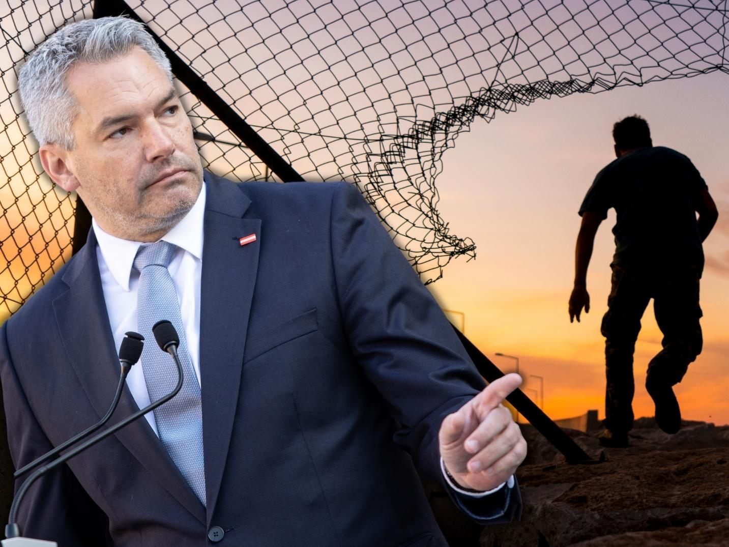 Bundeskanzler Karl Nehammer (ÖVP) beklagt einen massiven Anstieg der Migration in Österreich. Bundeskanzler Karl Nehammer (ÖVP) beklagt einen massiven Anstieg der Migration in Österreich.