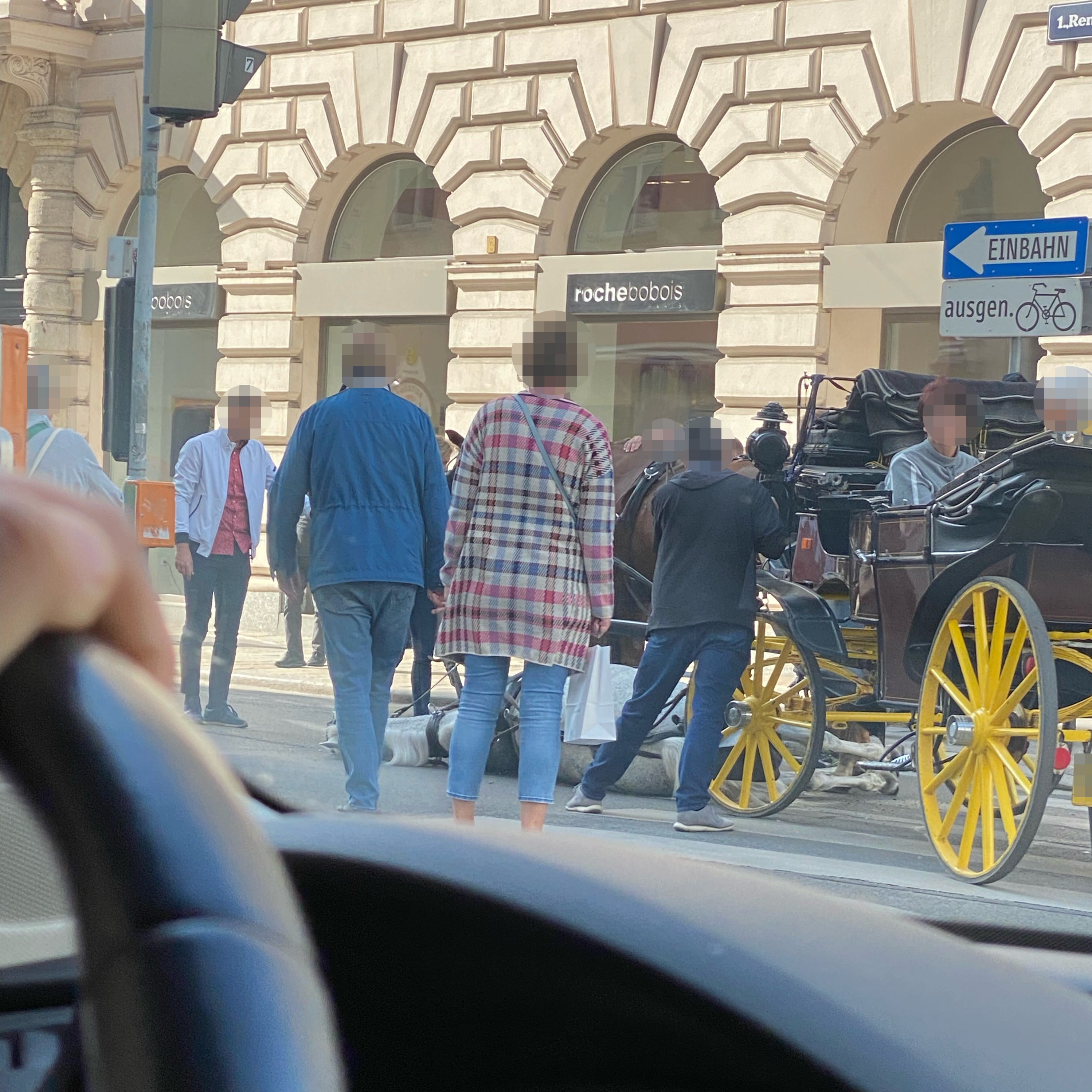 Fiaker-Unfall in der Wiener Innenstadt.