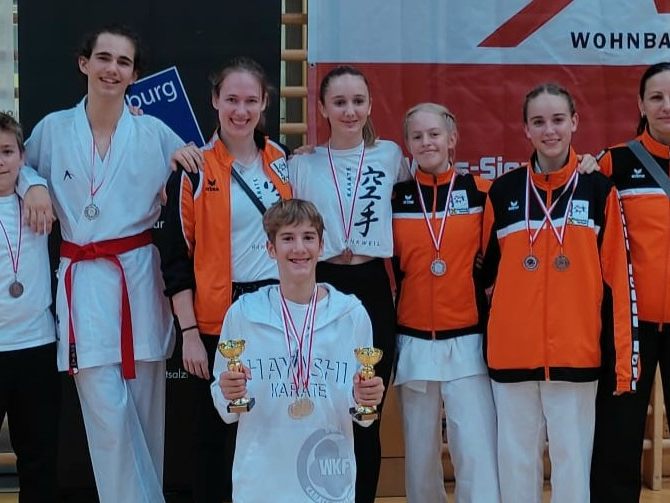 Die KadersportlerInnen und die Trainer