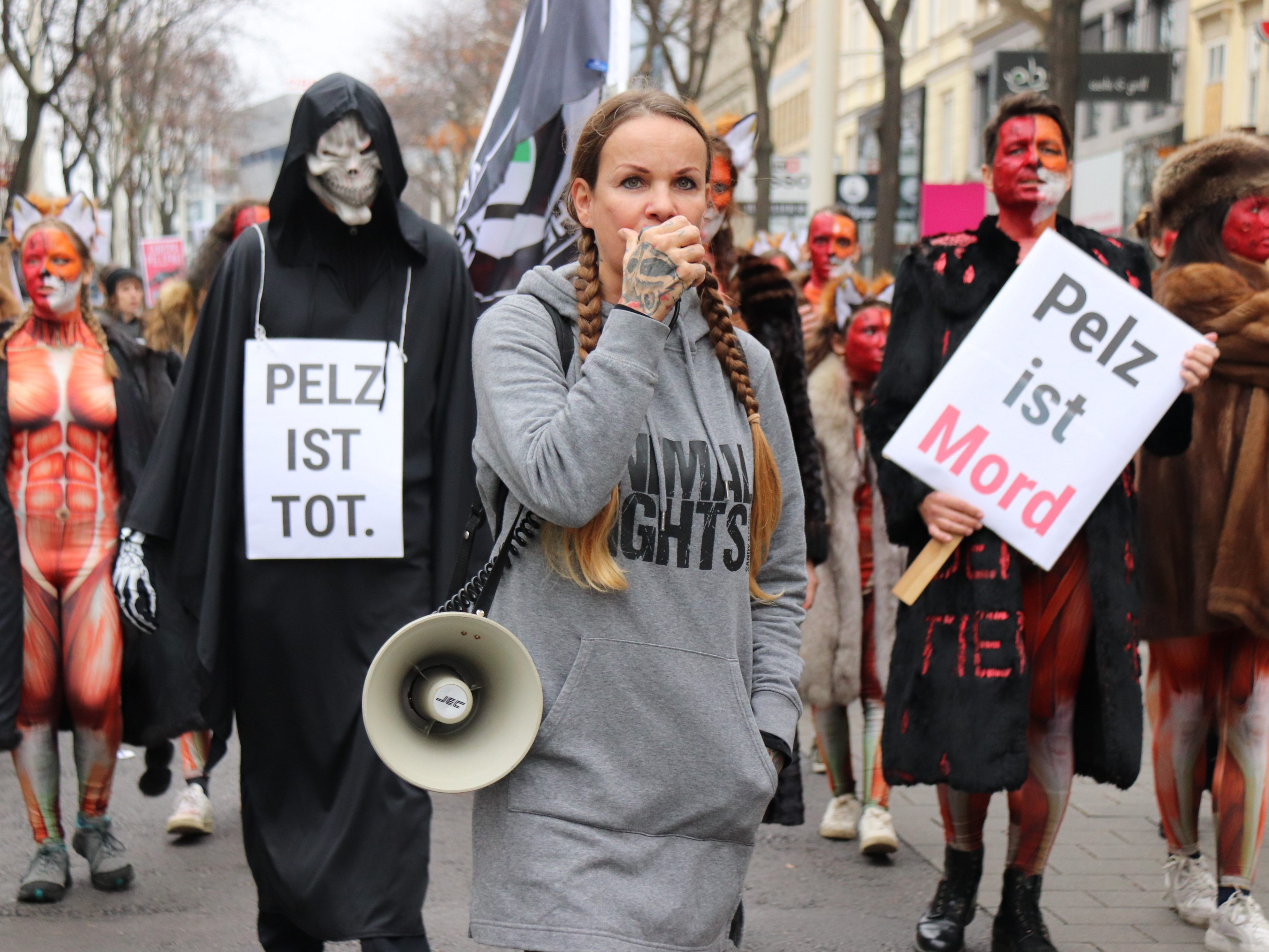 Sprach für die Demonstranten: Sandy P. Peng.