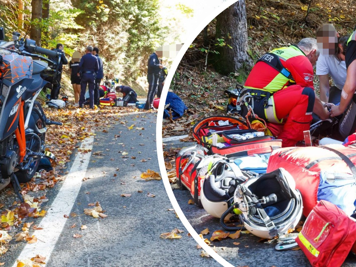 Zwei Verletzte nach Motorradunfall in Bürserberg