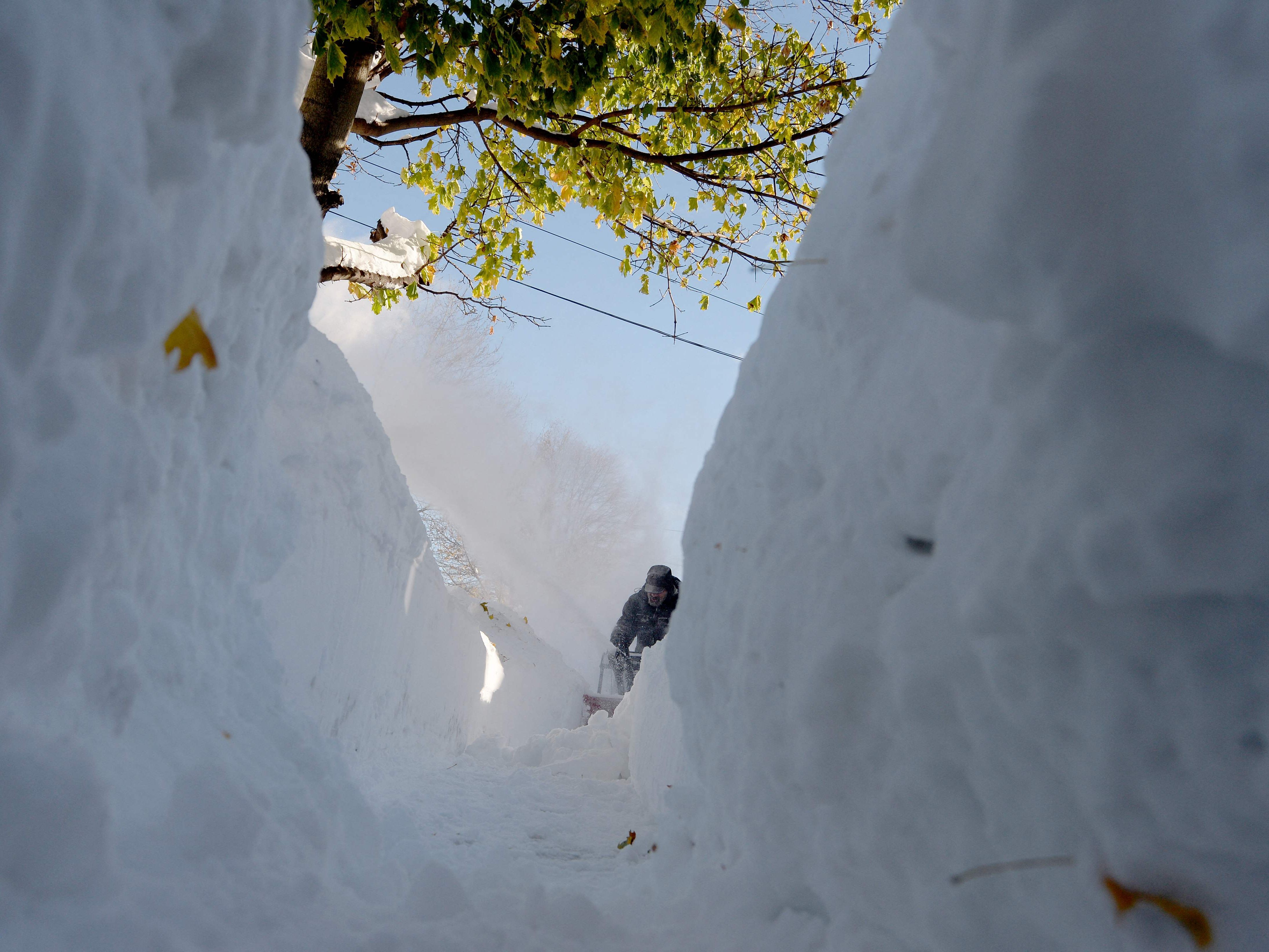 Ordentliche Schneemengen in Buffalo.