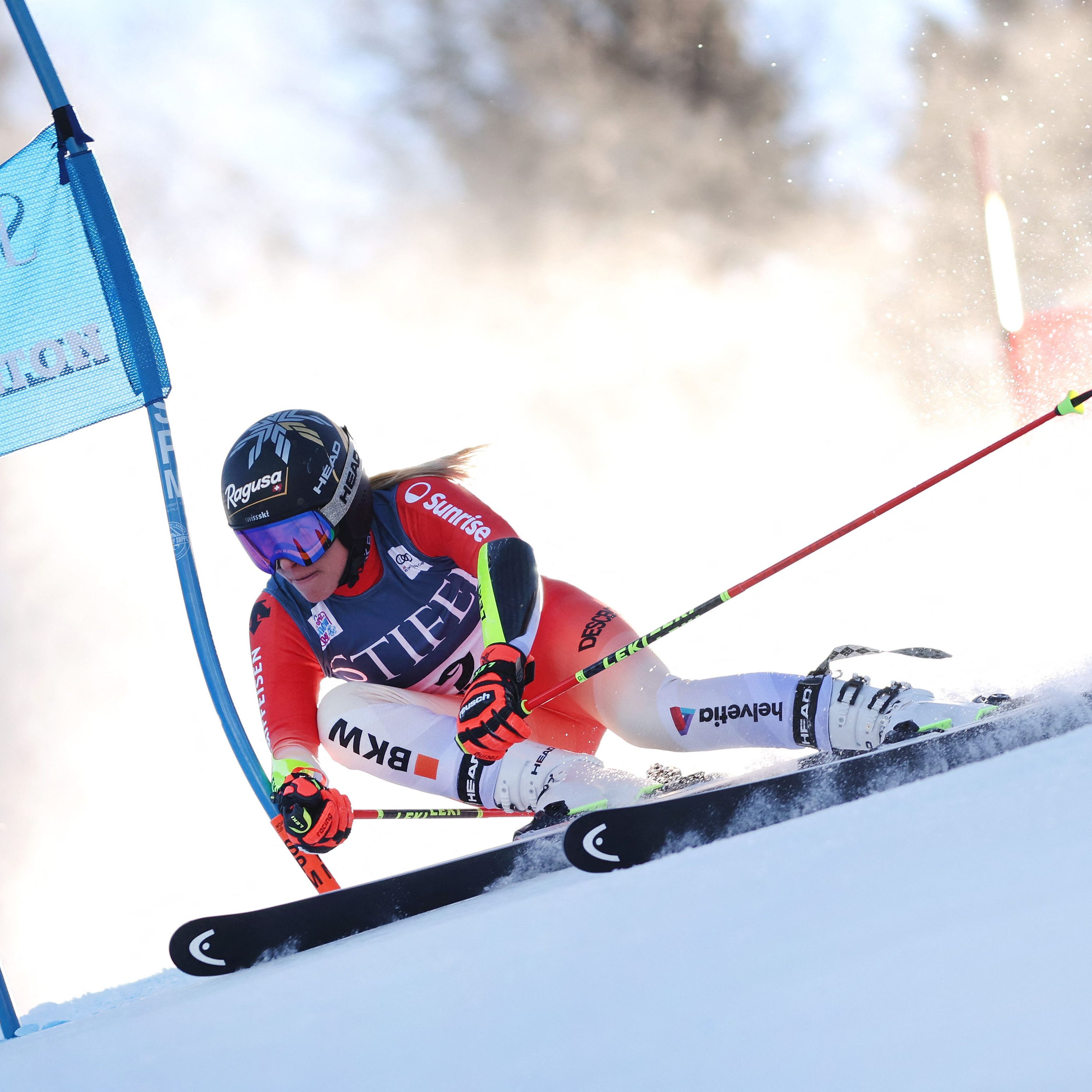 Lara Gut-Behrami verbesserte sich im zweiten Lauf vom dritten noch auf den ersten Rang.
