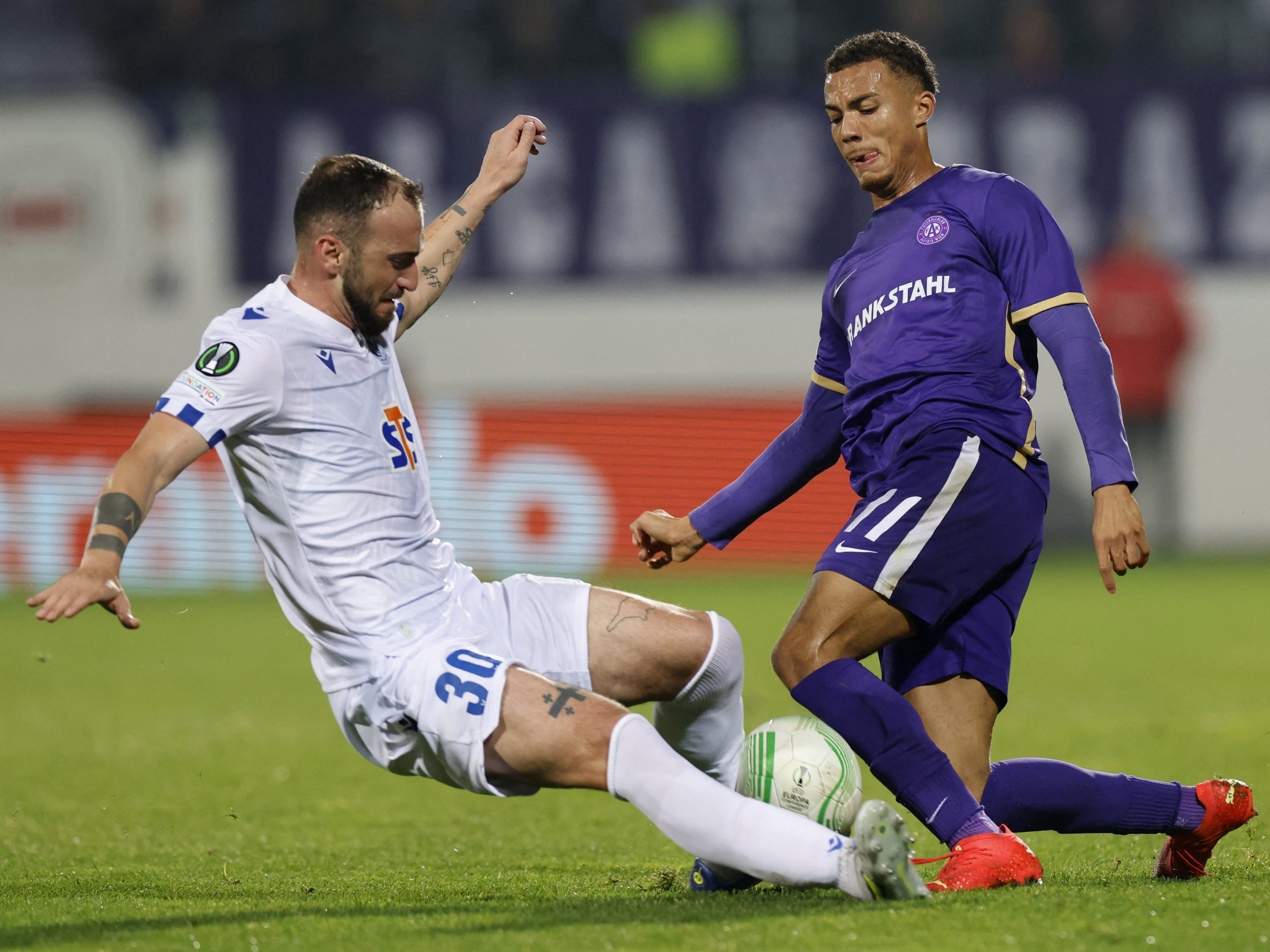 Noch ein letztes Mal kämpft die Wiener Austria in der Conference League um Punkte. Noch ein letztes Mal kämpft die Wiener Austria in der Conference League um Punkte.