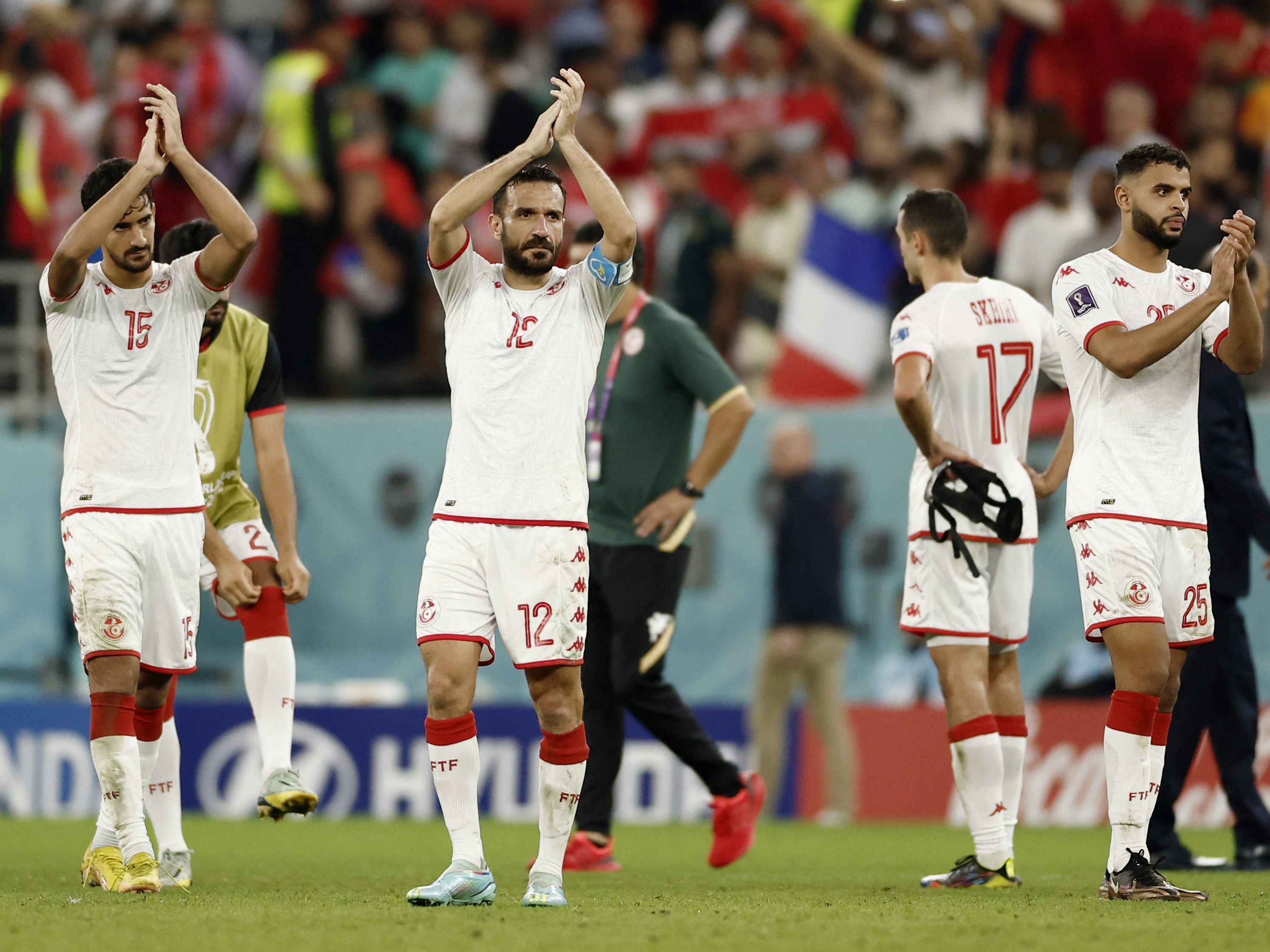 Für Tunesien ist die WM trotz eines 1:0-Siegs gegen Frankreich vorbei.