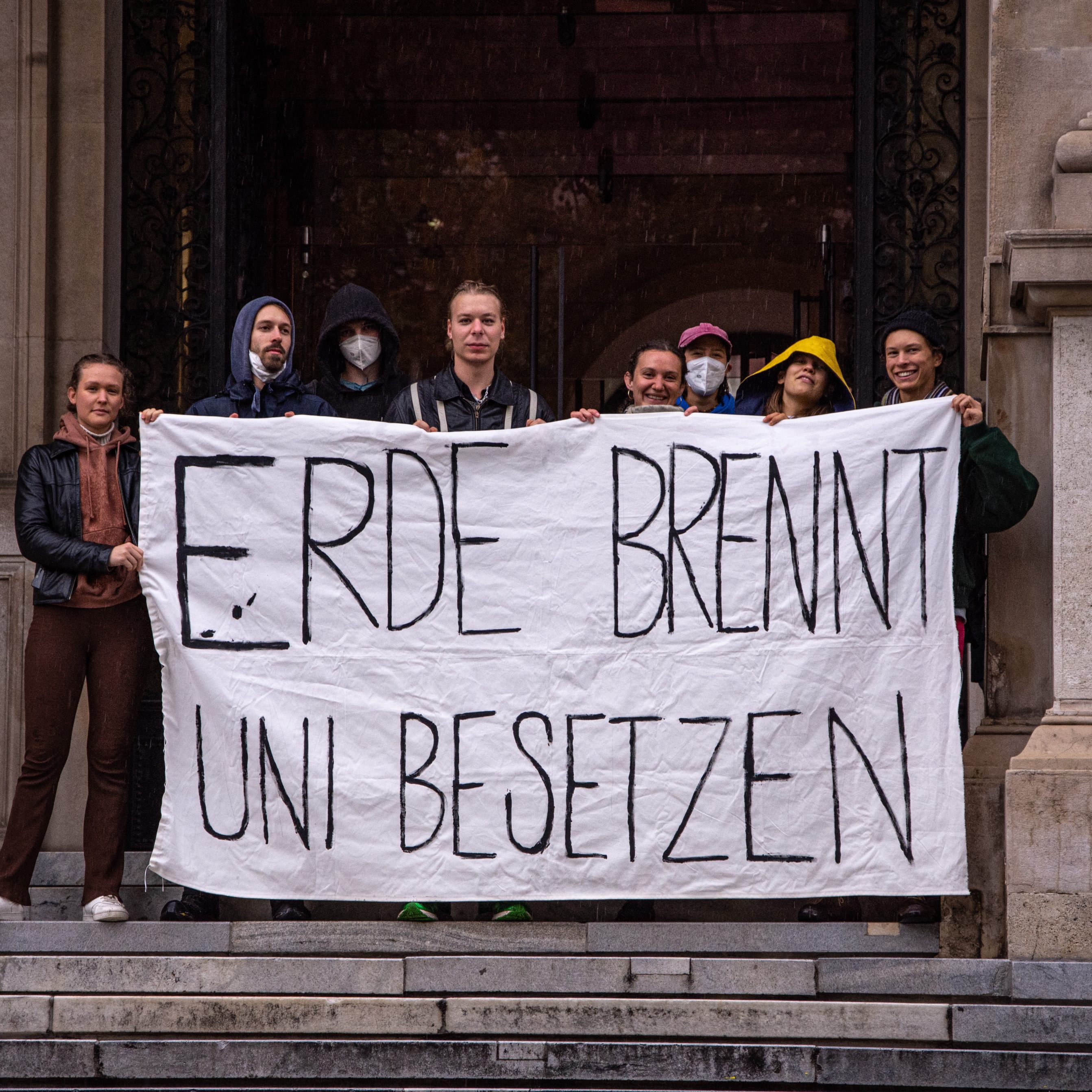 Aktivisten besetzten am Mittwoch den Hörsaal C1 an der Uni Wien.