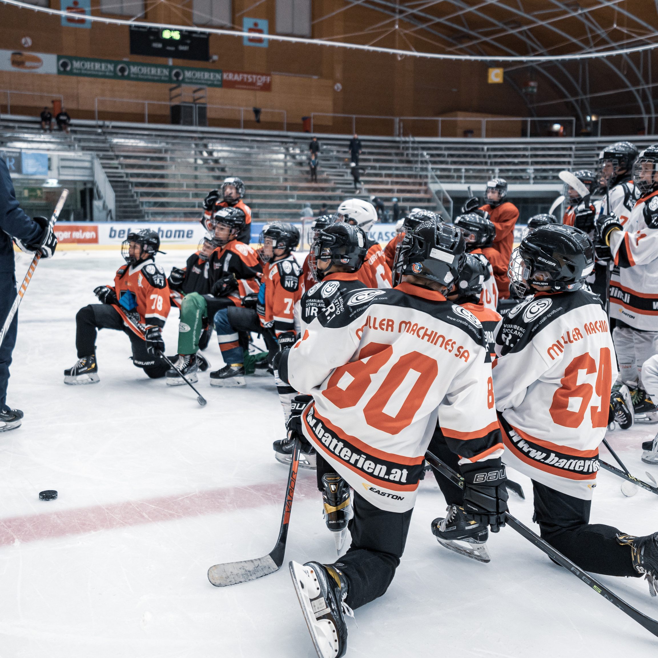 Die jungen Eishockeytalente aus dem ganzen Land zeigten im Dornbirner Messestadion ihr Können