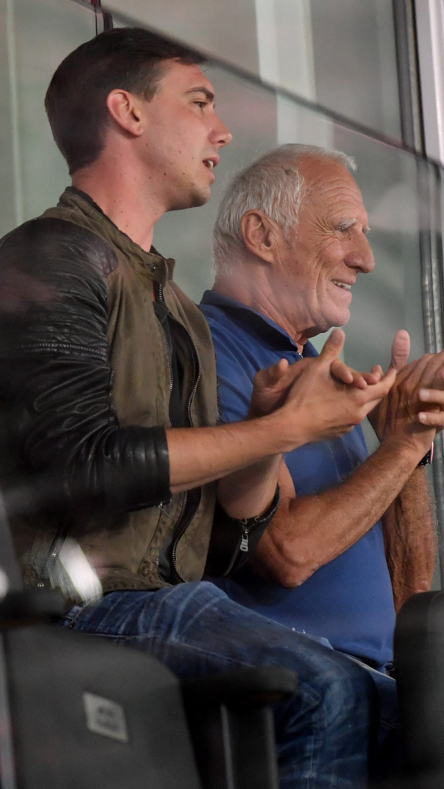 Mark Mateschitz mit seinem Vater Dietrich Mateschitz vor seinem Tod.