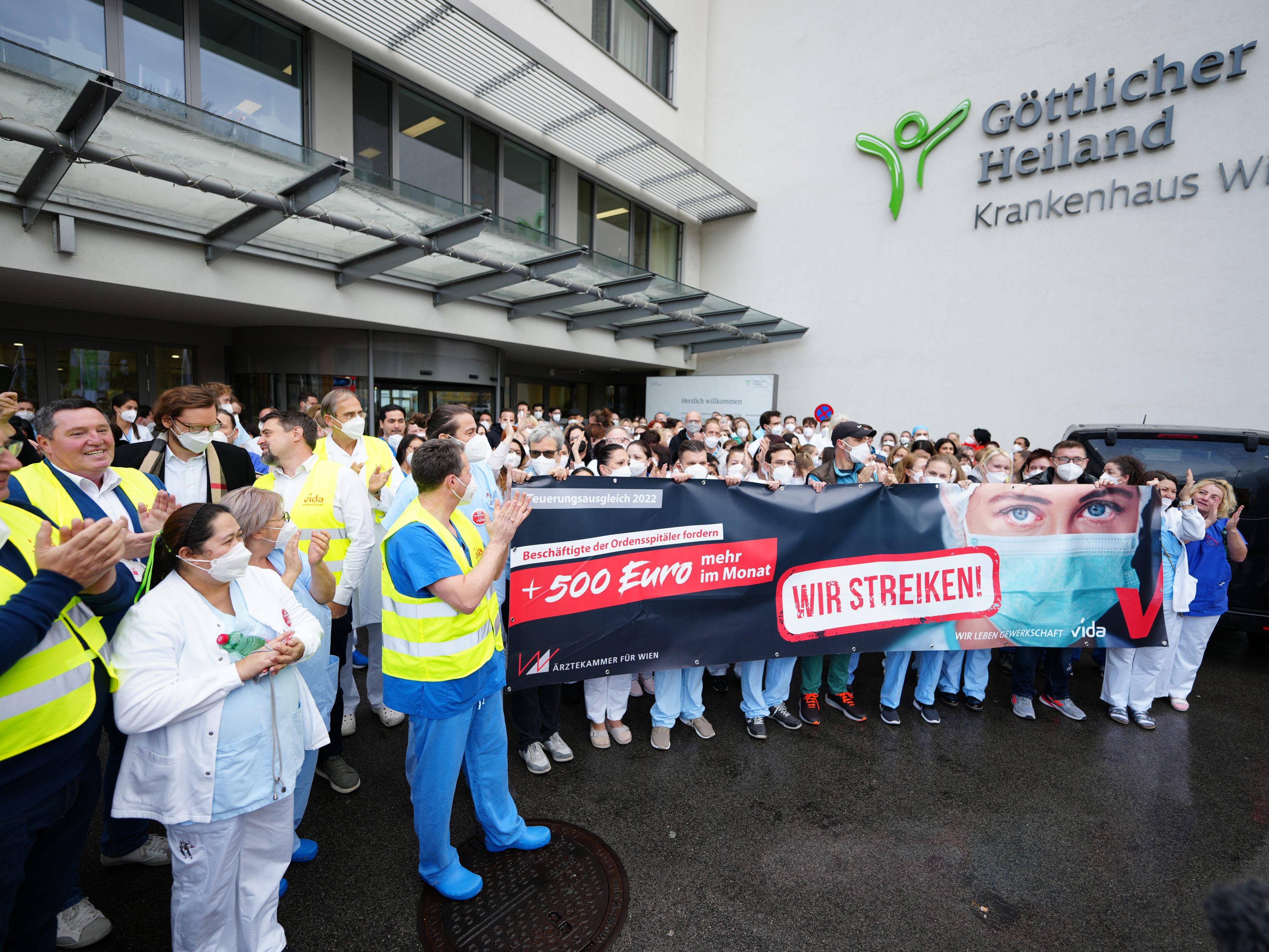 Sechs Wiener Krankenhäuser wurden am Mittwoch bestreikt.