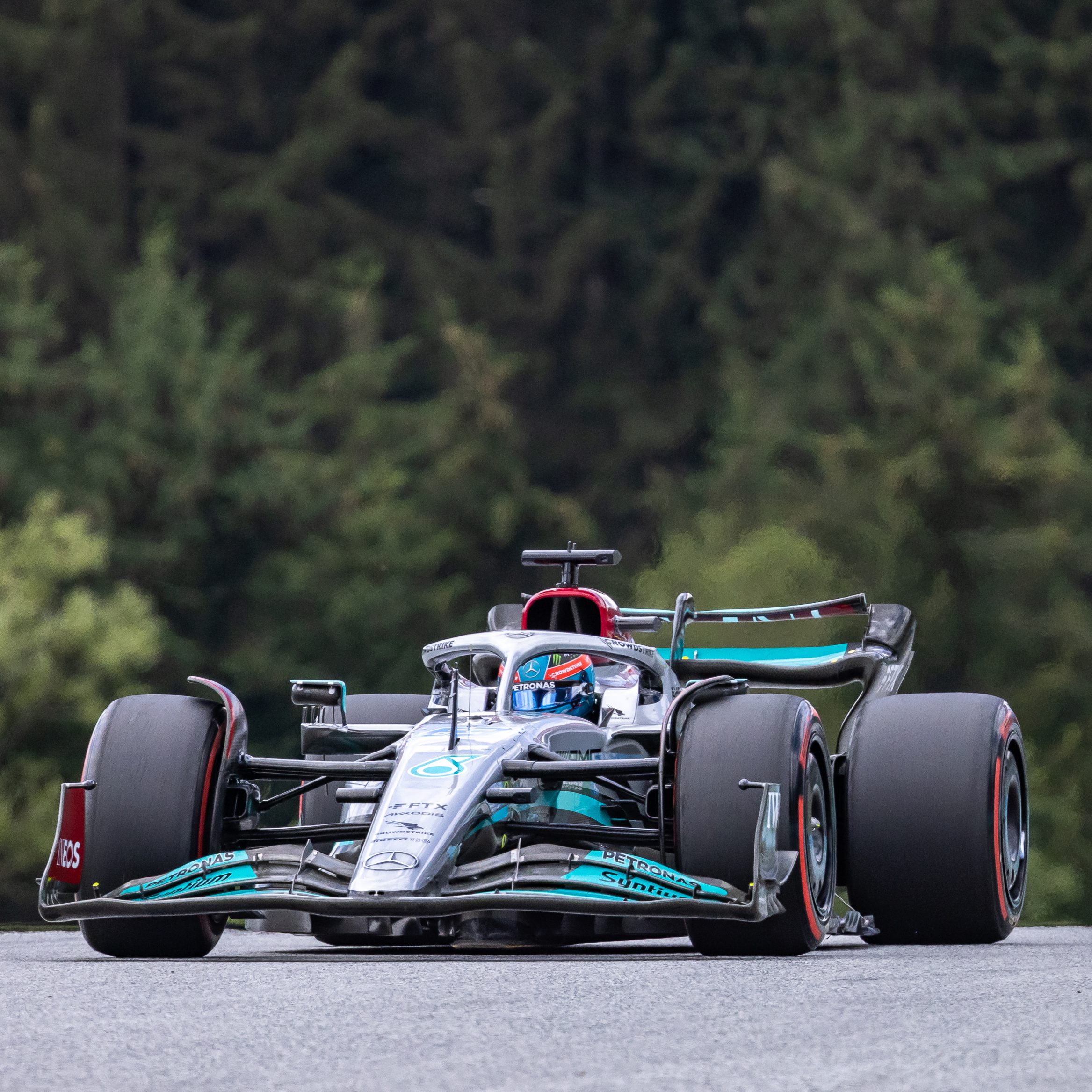 George Russel feierte nach einer starken Leistung den Sieg im Sprint-Rennen.