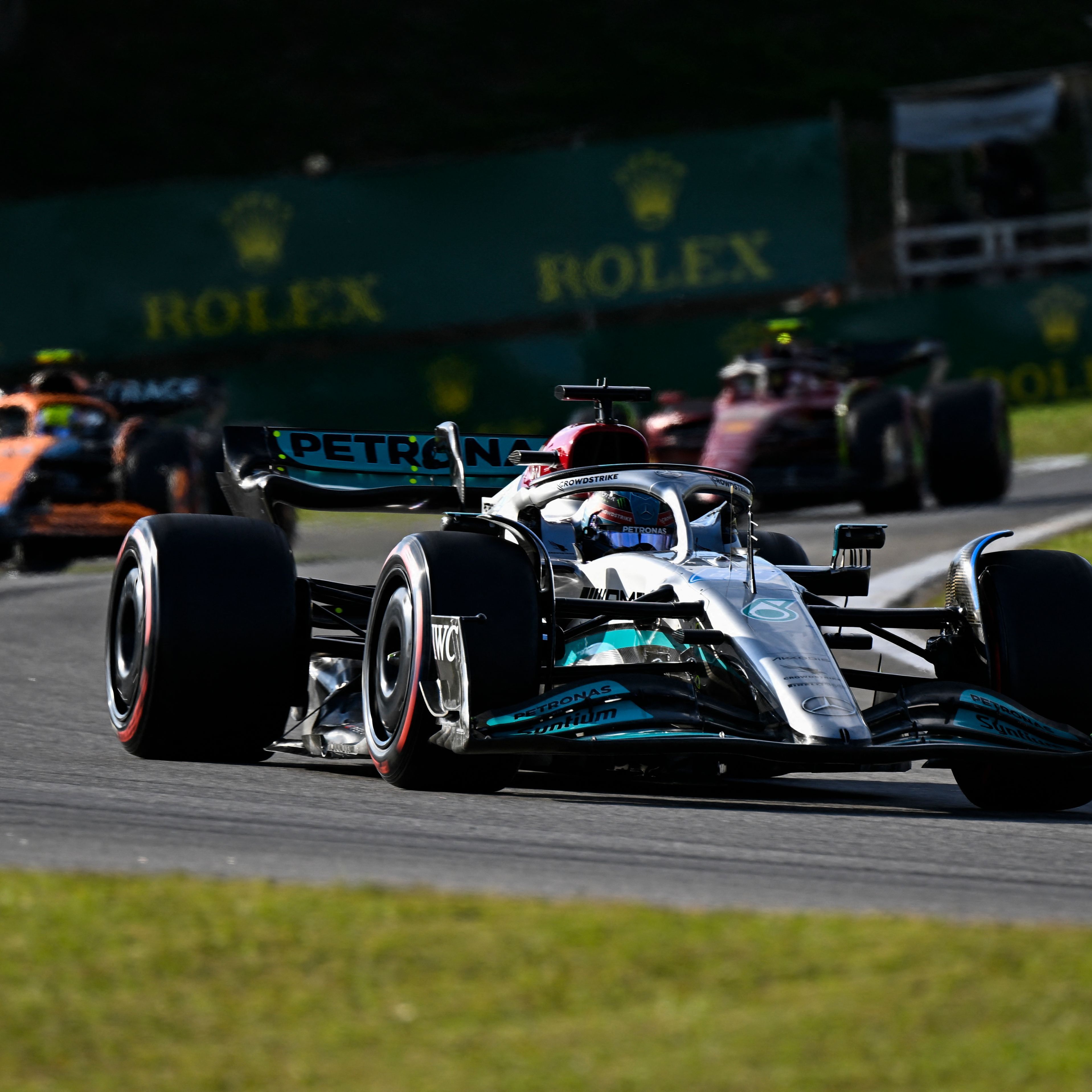 George Russell startet von der Pole Position in den GP in Sao Paulo.