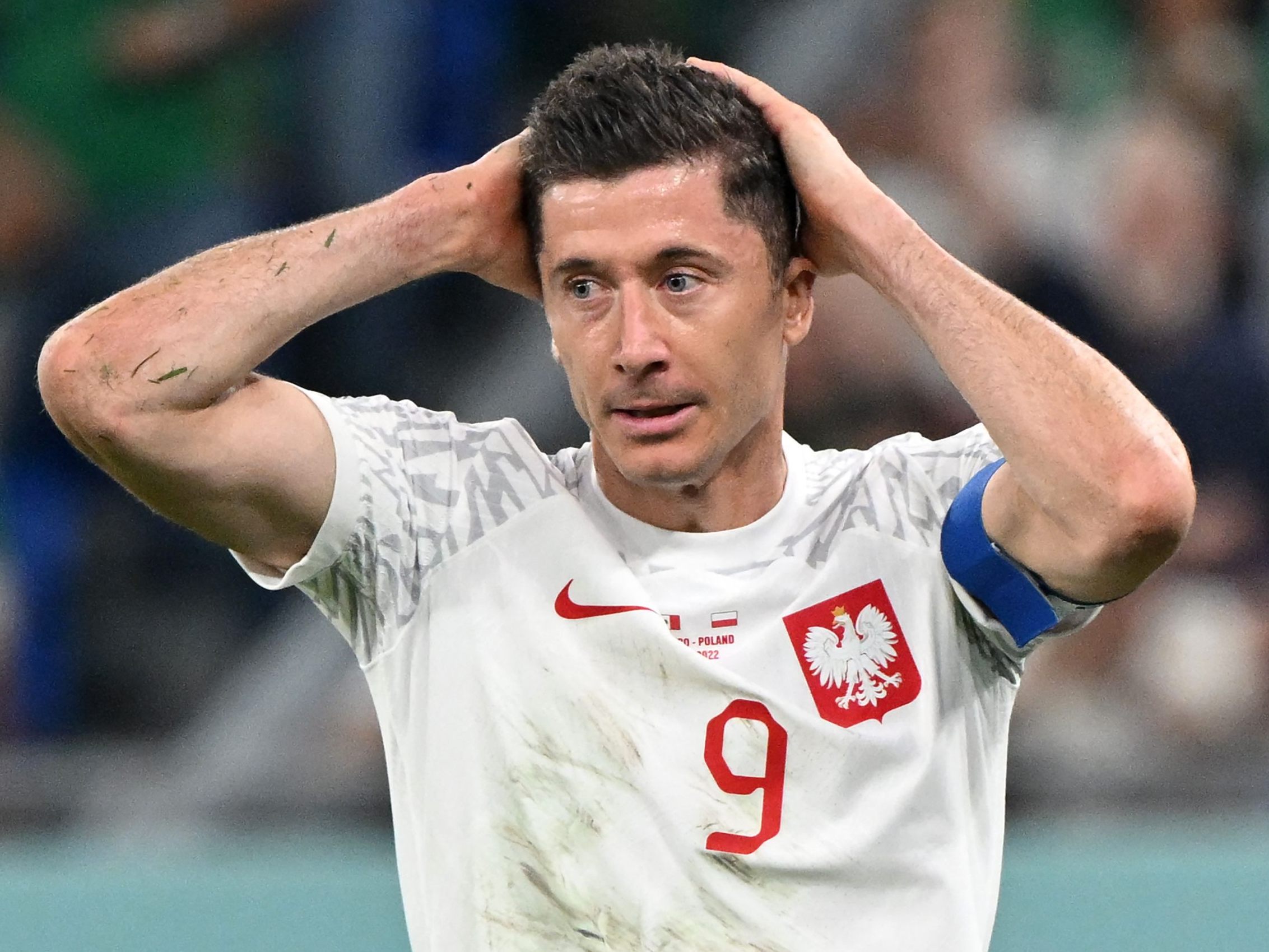 Robert Lewandowski scheiterte gegen Mexiko vom Elfmeterpunkt.