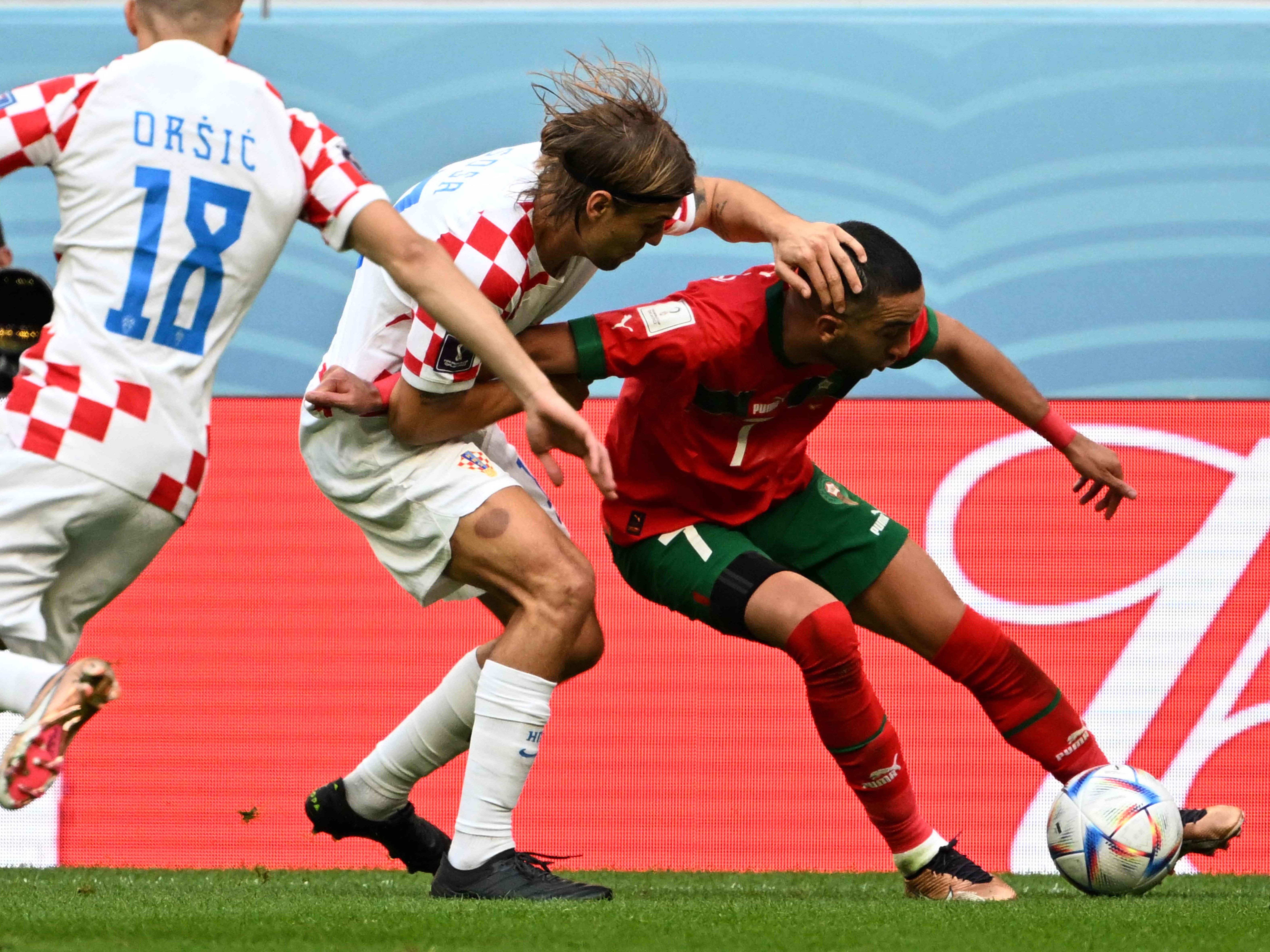 Marokko und Kroatien trennten sich bei der WM torlos. Marokko und Kroatien trennten sich bei der WM torlos.