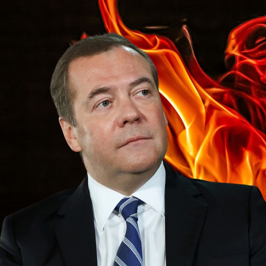 Dimitri Medwedew sieht Selenskyj wohl als Vertreter der Hölle.