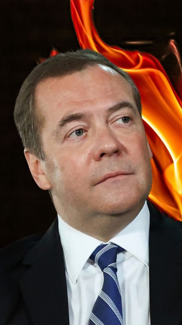 Dimitri Medwedew sieht Selenskyj wohl als Vertreter der Hölle.