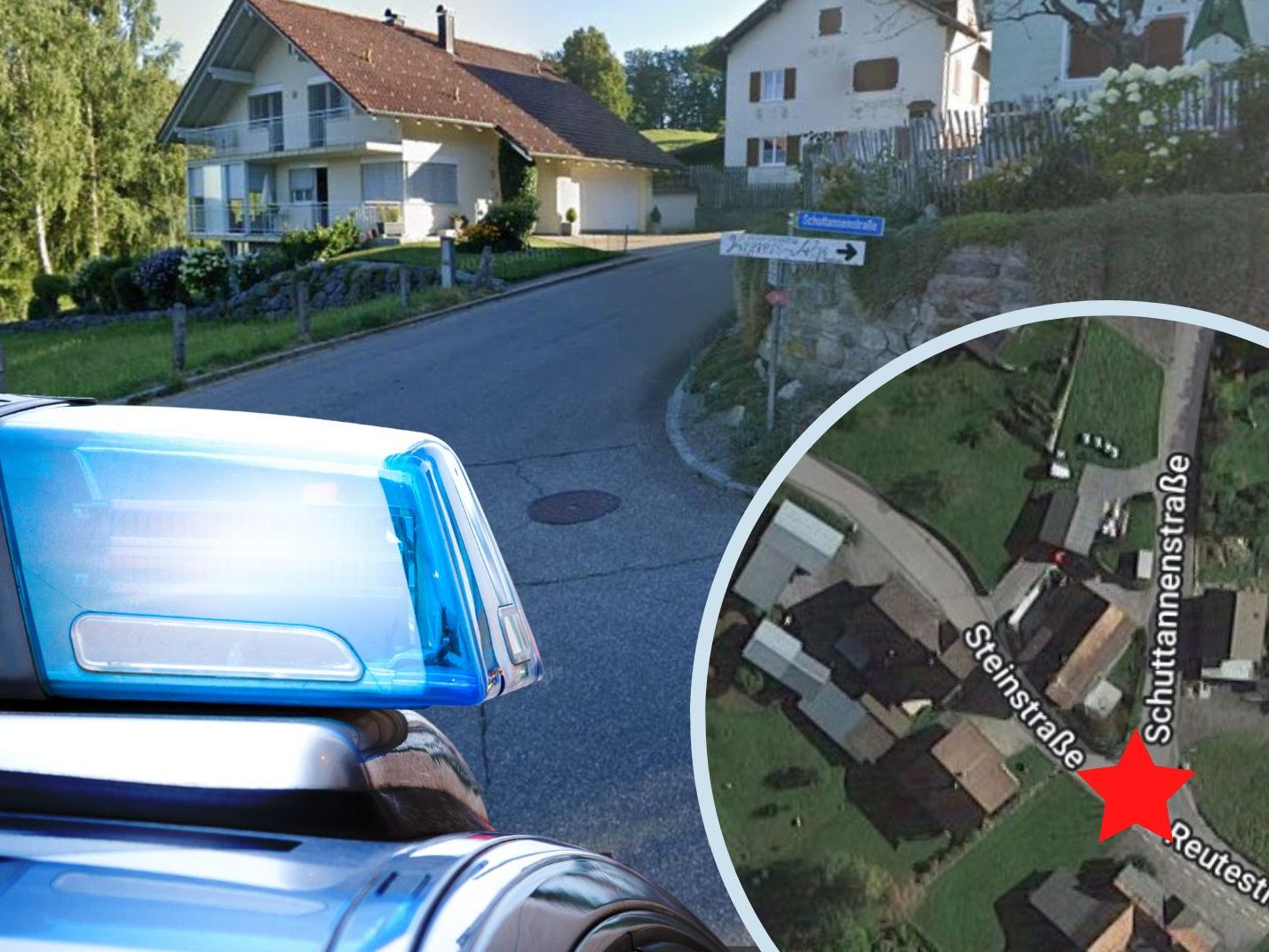 Der Unfall ereignete sich bei der Einmündung der Schuttannenstraße in die Steinstraße in Hohenems-Reute. Der Unfall ereignete sich bei der Einmündung der Schuttannenstraße in die Steinstraße in Hohenems-Reute.