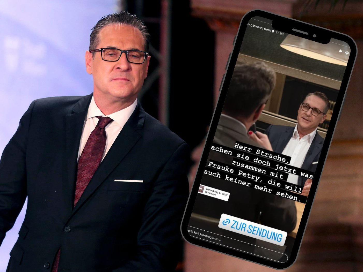 Von seinem Besuch bei Kurt Krömer war HC Strache nicht begeistert. Von seinem Besuch bei Kurt Krömer war HC Strache nicht begeistert.