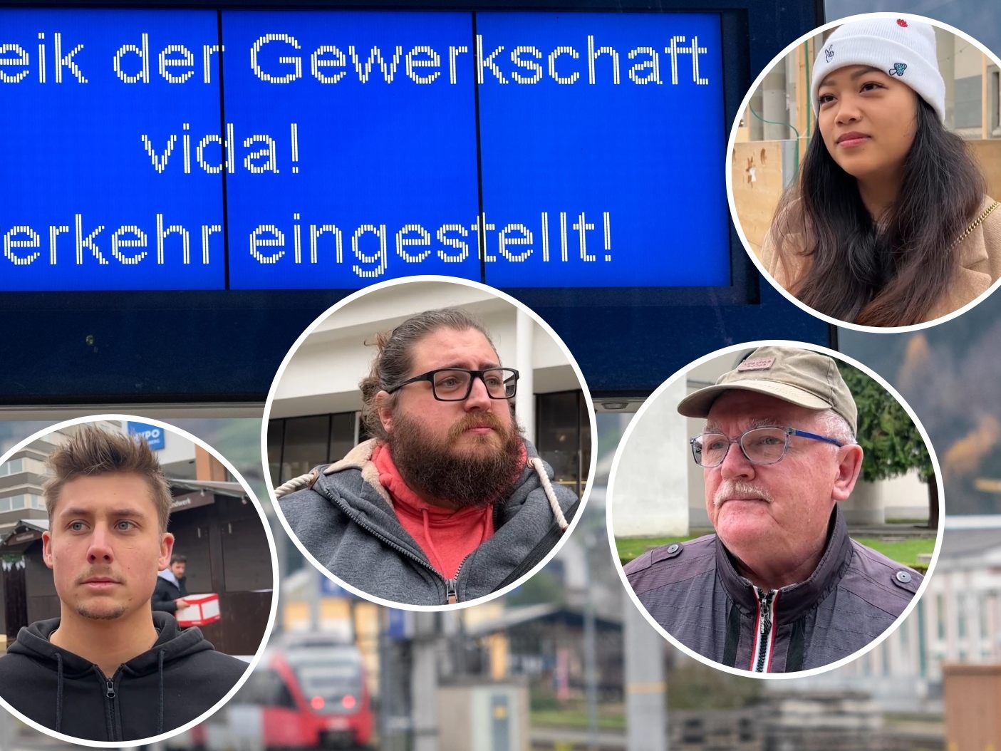 Die Vorarlberger sind wegen des Zug-Streiks geteilter Meinung.