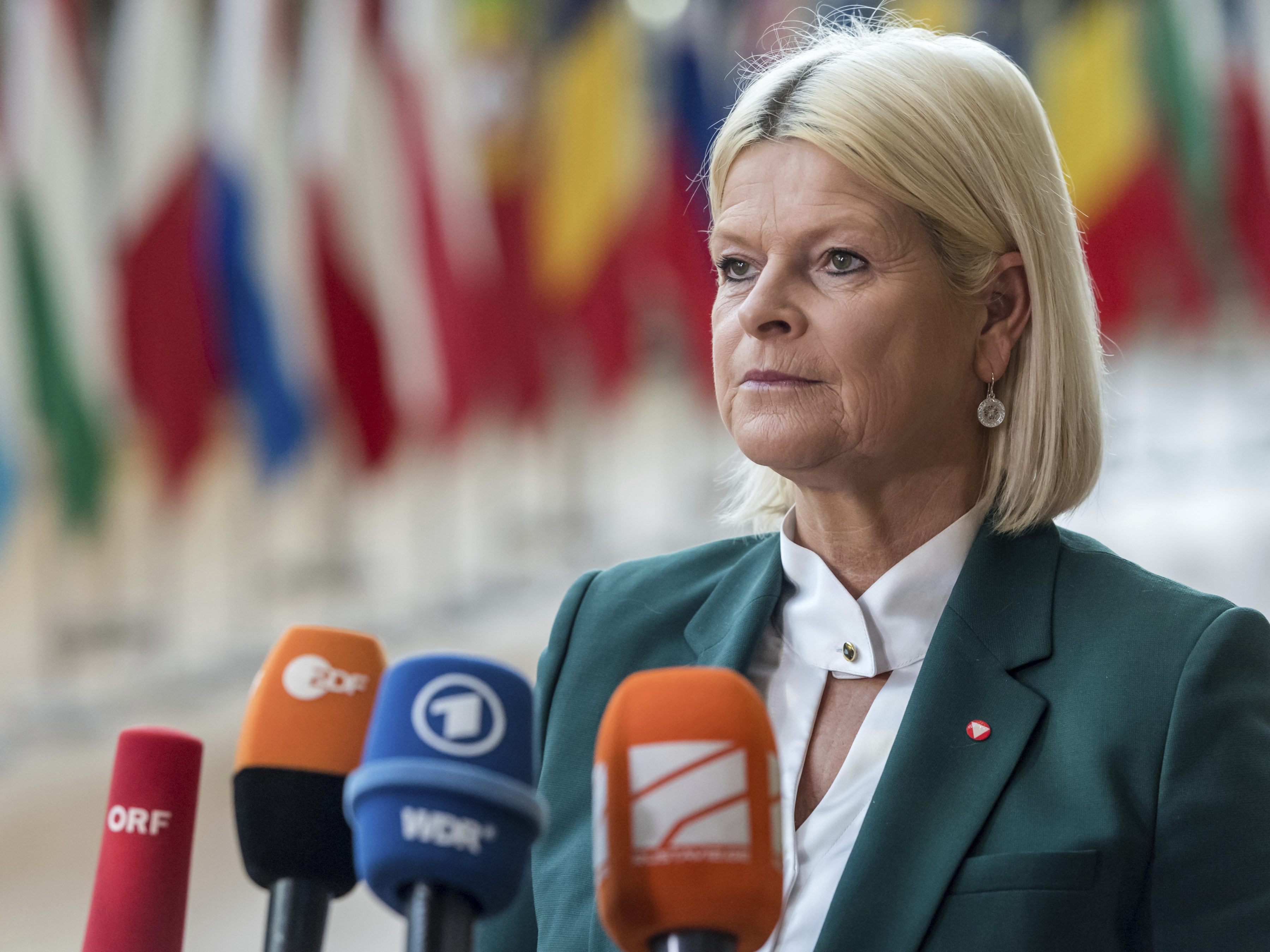Laut Verteidigungsministerin Klaudia Tanner wären für eine Beteiligung bei Sky Shield weitere Budgetmittel notwendig. Laut Verteidigungsministerin Klaudia Tanner wären für eine Beteiligung bei Sky Shield weitere Budgetmittel notwendig.