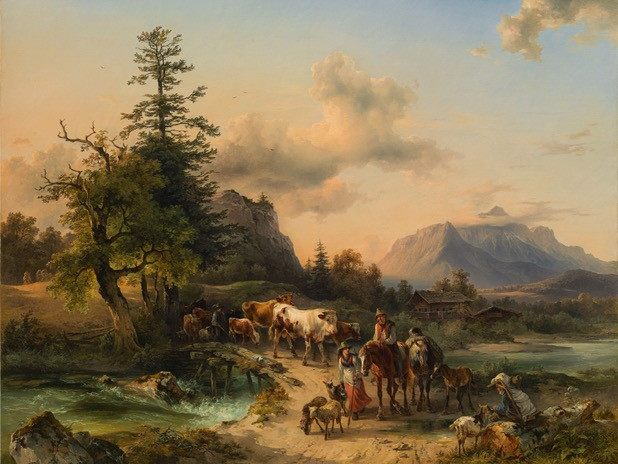 Friedrich Gauermanns "Almabtrieb" kommt bei der "Art&Antique" in die Hofburg.
