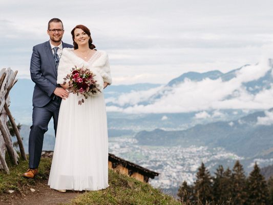 Das frisch vermählte Paar Kerstin und Mathias