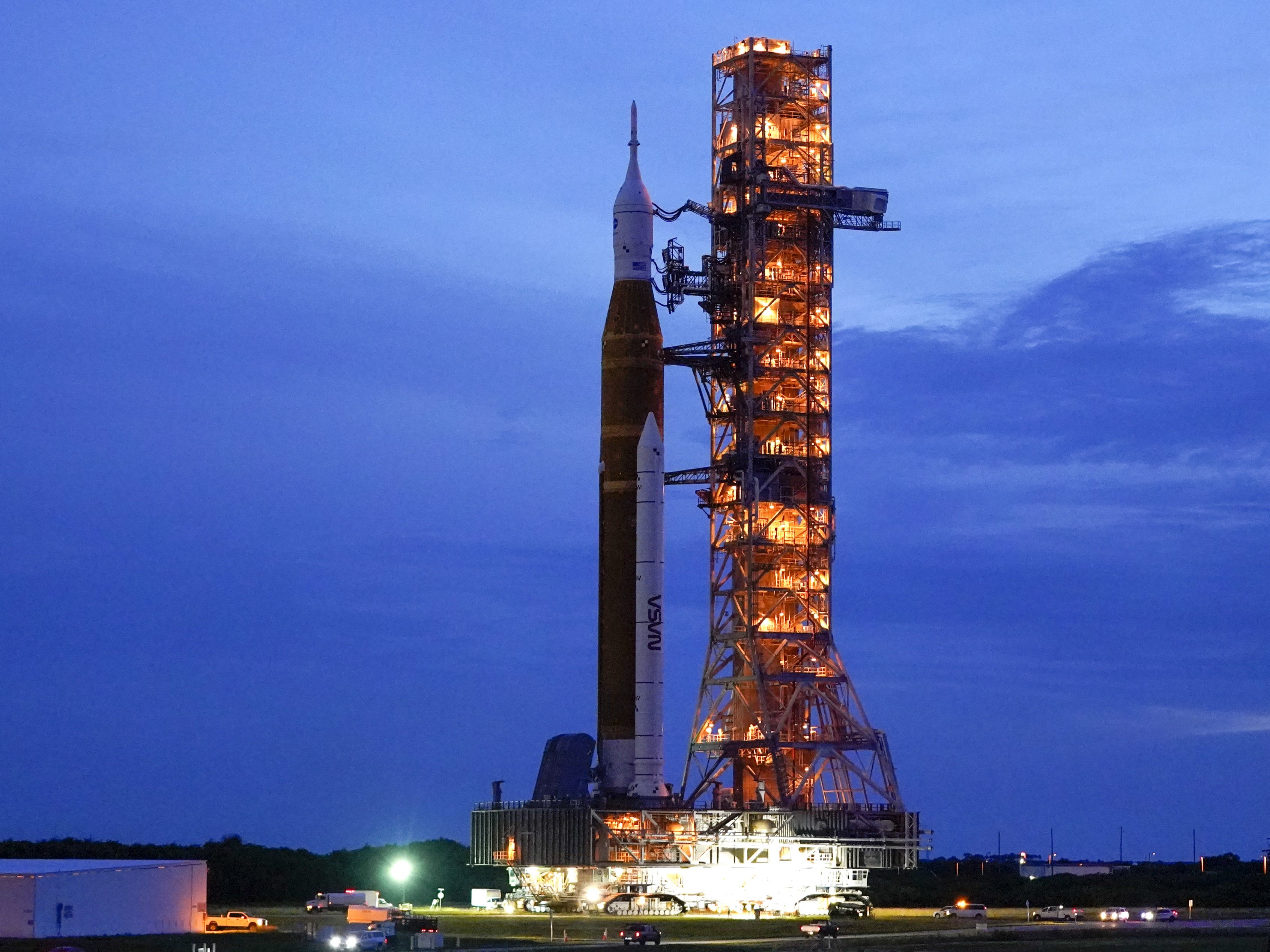 Die NASA verschiebt den Start von Mondmission "Artemis I" erneut. Die NASA verschiebt den Start von Mondmission "Artemis I" erneut.