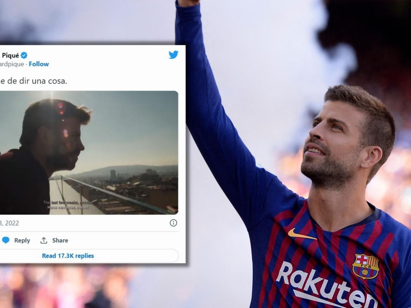 Gerard Piqué kündigt seinen Rücktritt an.