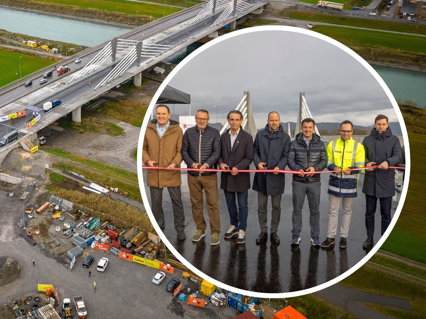 Die neue Rheinbrücke konnte Richtung Bregenz für den Verkehr freigegeben werden.