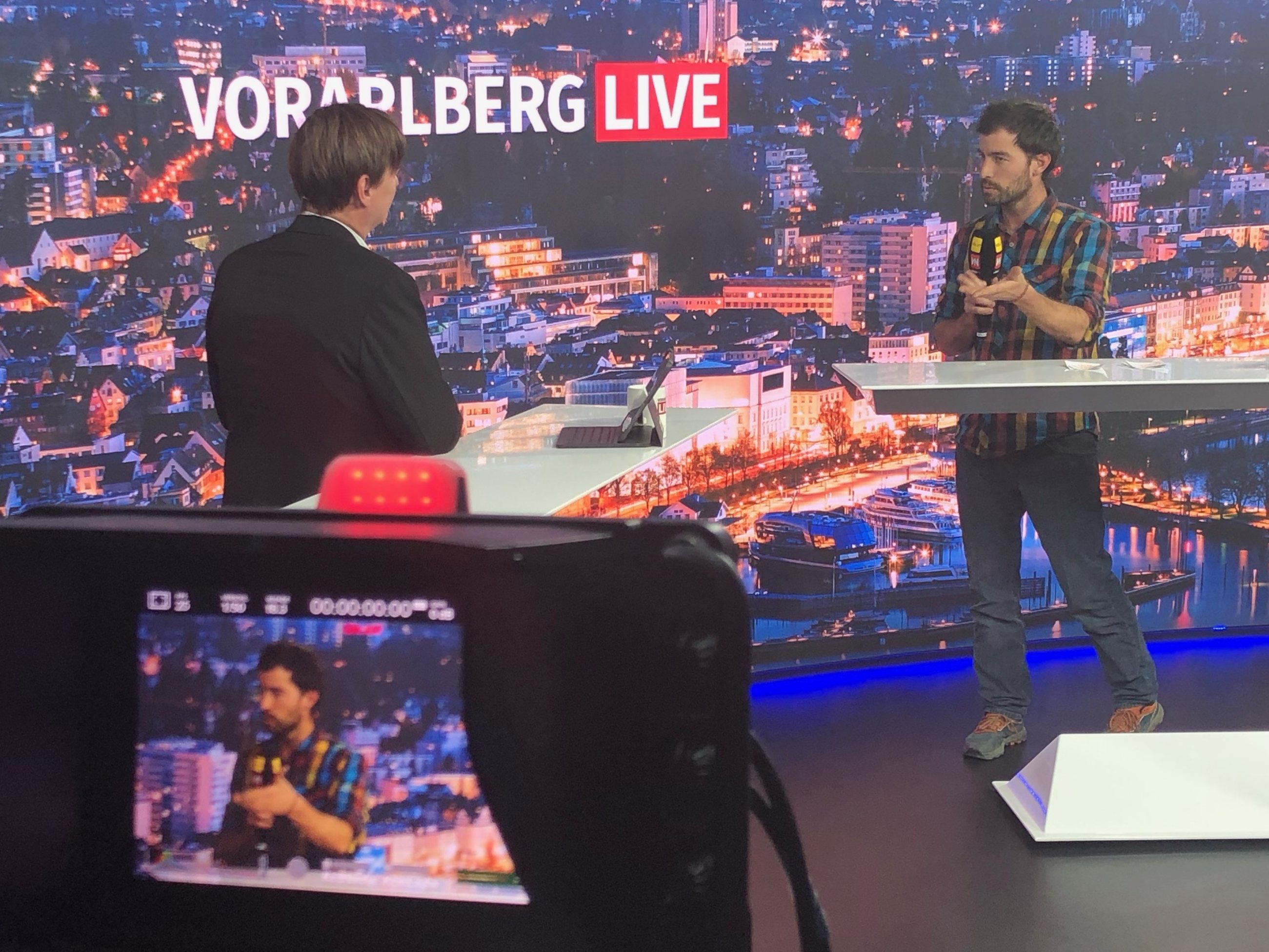 Marc Springer und Stefan Schartlmüller im Gespräch. Marc Springer und Stefan Schartlmüller im Gespräch.