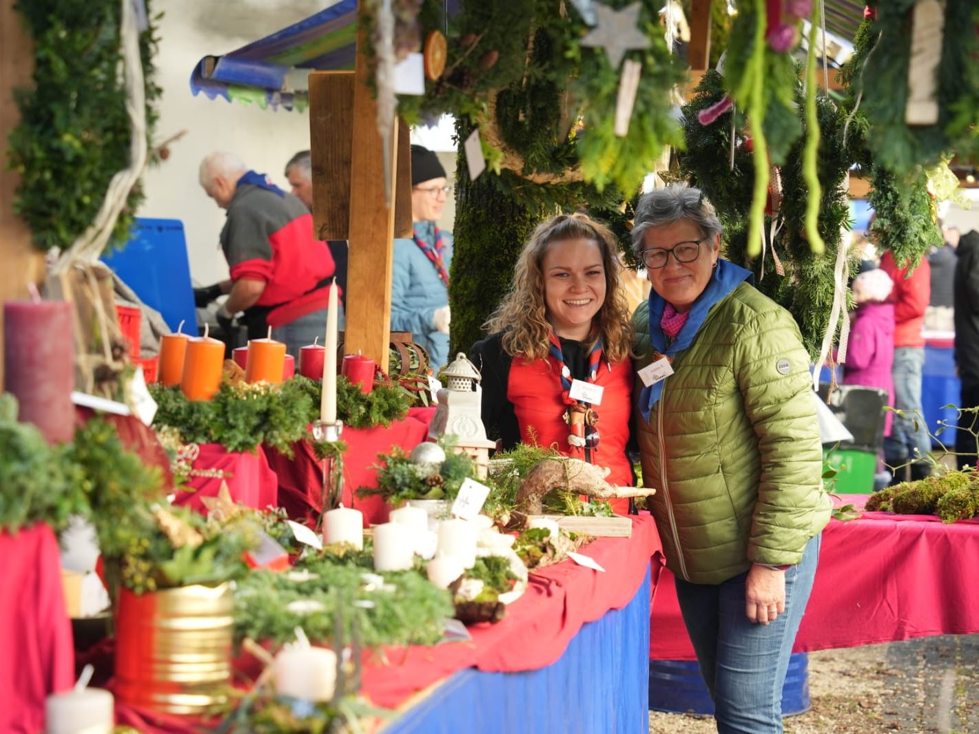 Kränze Stand Markt