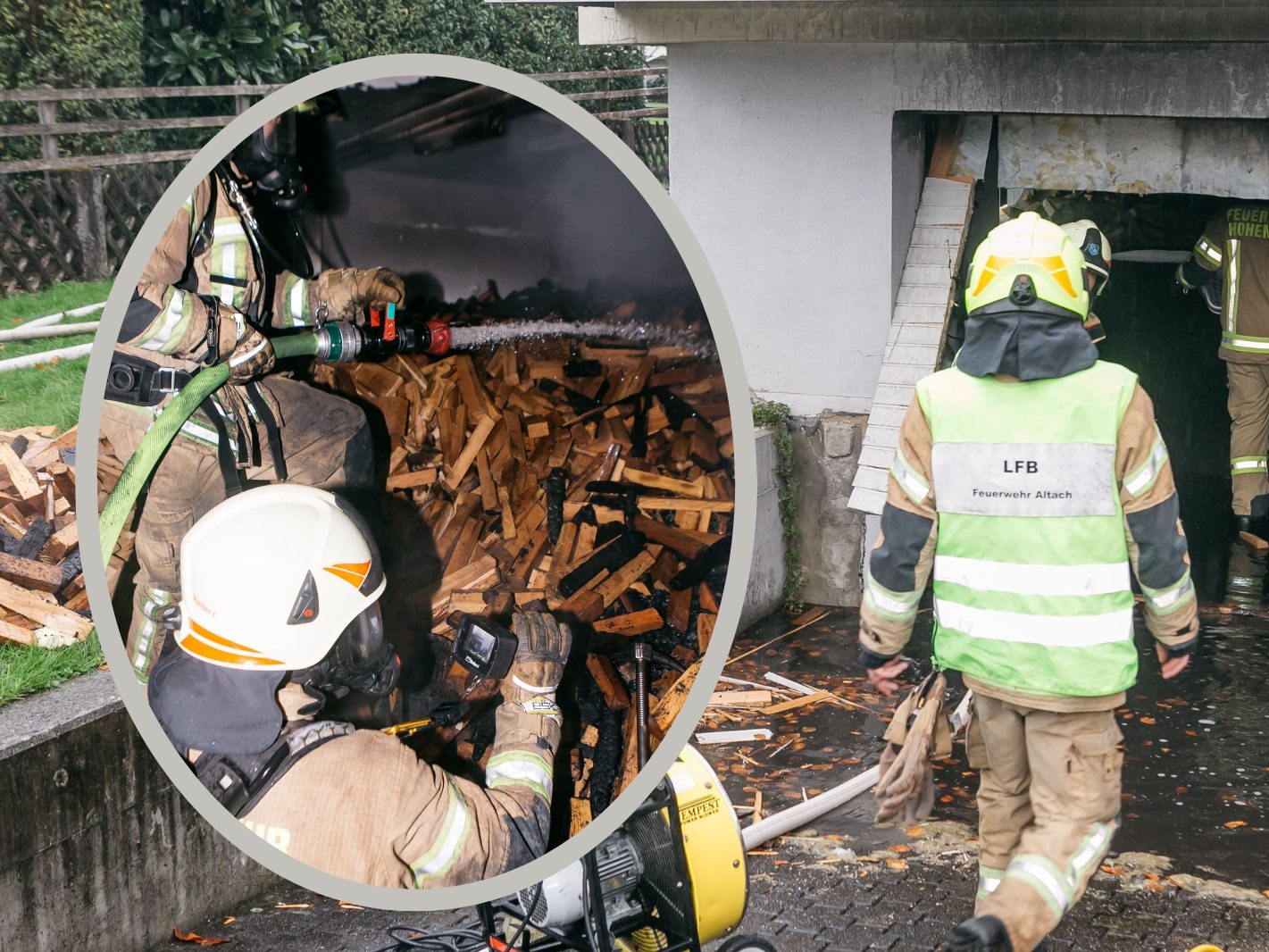 In einem Heizraum in Hohenems brach am Dienstag Feuer aus.