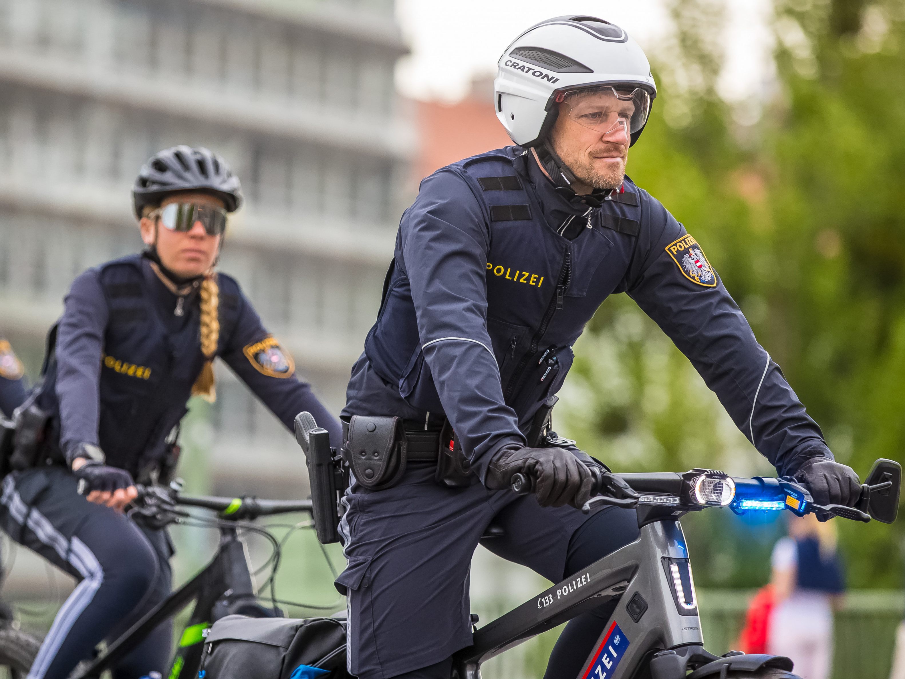 Die Bilanz des uniformierten Fahrraddienstes in Wien fällt positiv aus. Die Bilanz des uniformierten Fahrraddienstes in Wien fällt positiv aus.
