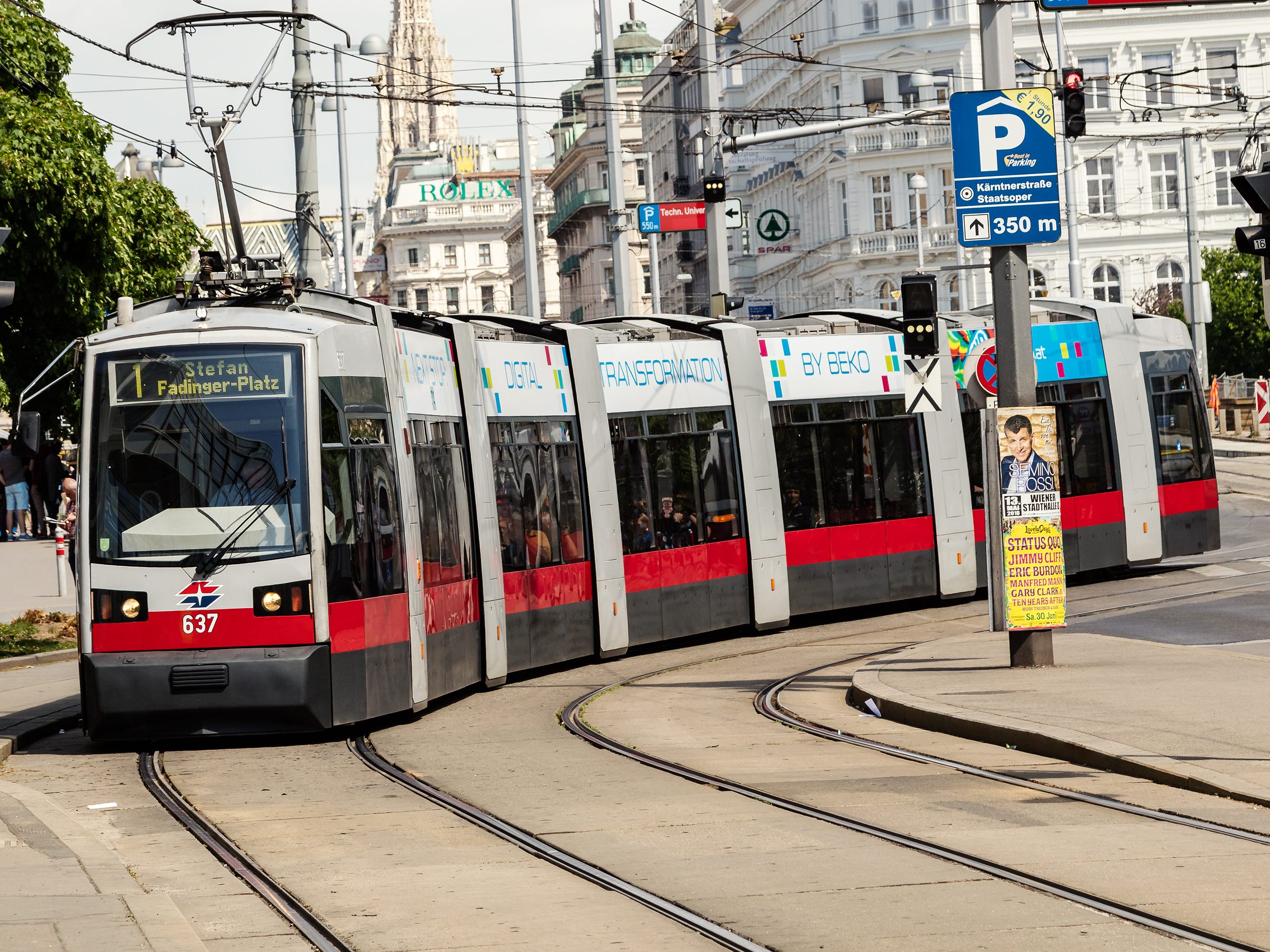 Bei der Wiedner Hauptstraße kommt es zu Einschränkungen im Straßenbahn-Verkehr.