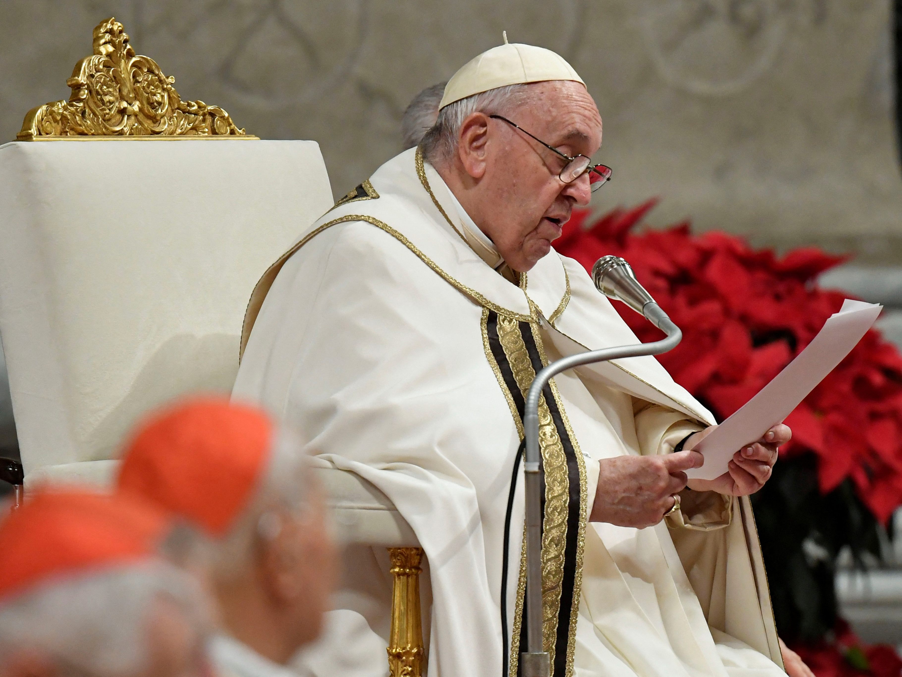 Papst Franziskus nannte die Schwachen und Armen die "Hauptleidtragenden der menschlichen Gier". Papst Franziskus nannte die Schwachen und Armen die "Hauptleidtragenden der menschlichen Gier".
