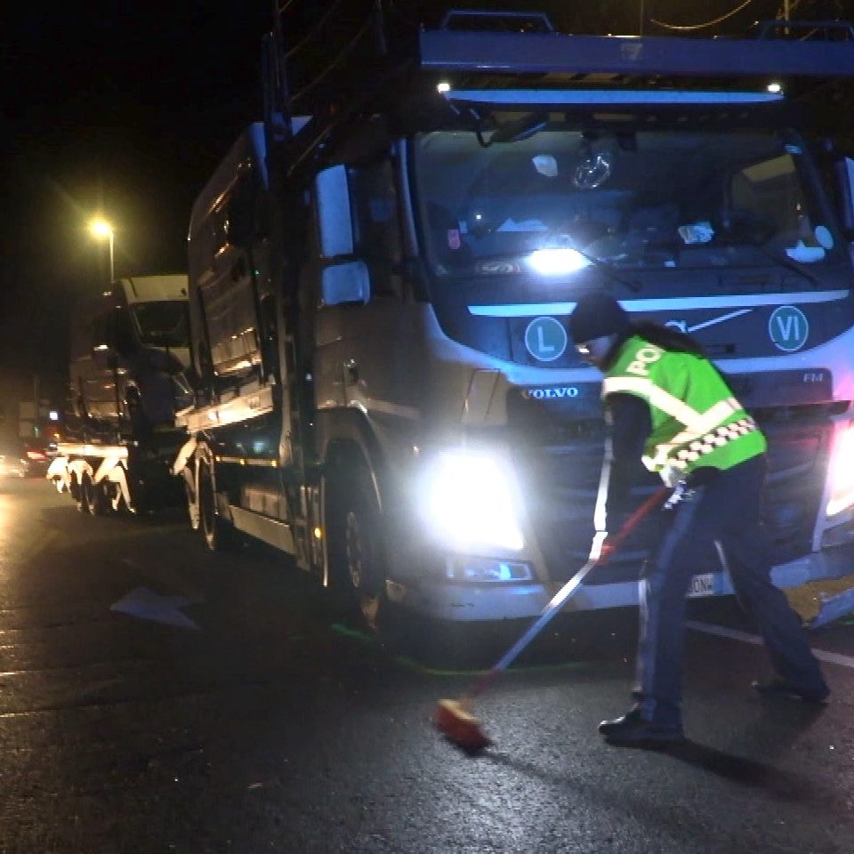 Unfall direkt nach dem Pfändertunnel in Fahrtrichtung Bregenz.
