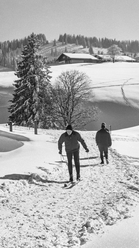 Am Bödele 1968: Blick auf Meierei und Lank.