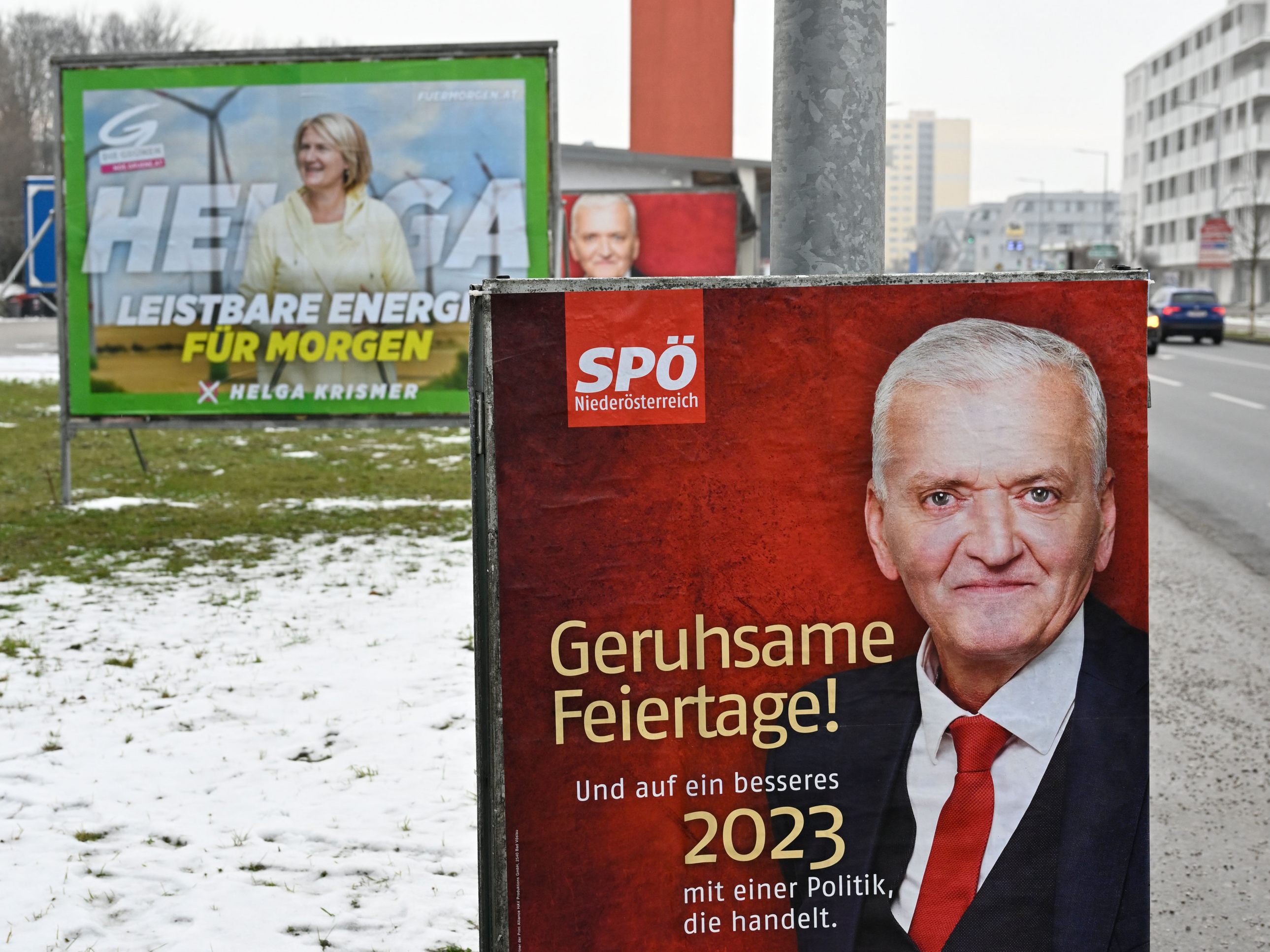 Die ersten Wahlplakate für die NÖ-Wahl sind bereits aufgestellt. Die ersten Wahlplakate für die NÖ-Wahl sind bereits aufgestellt.