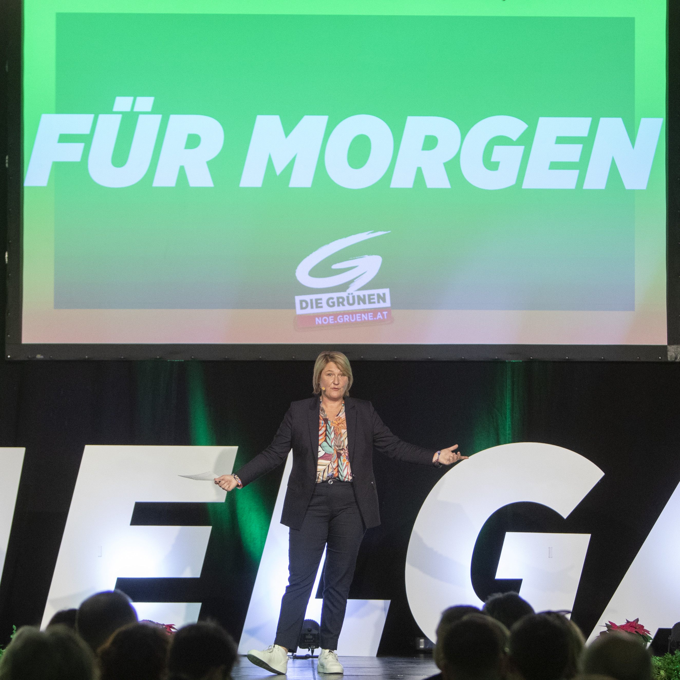 Mit der zentralen Botschaft "Für morgen" kämpfen die Grünen um Stimmen bei der NÖ-Wahl.
