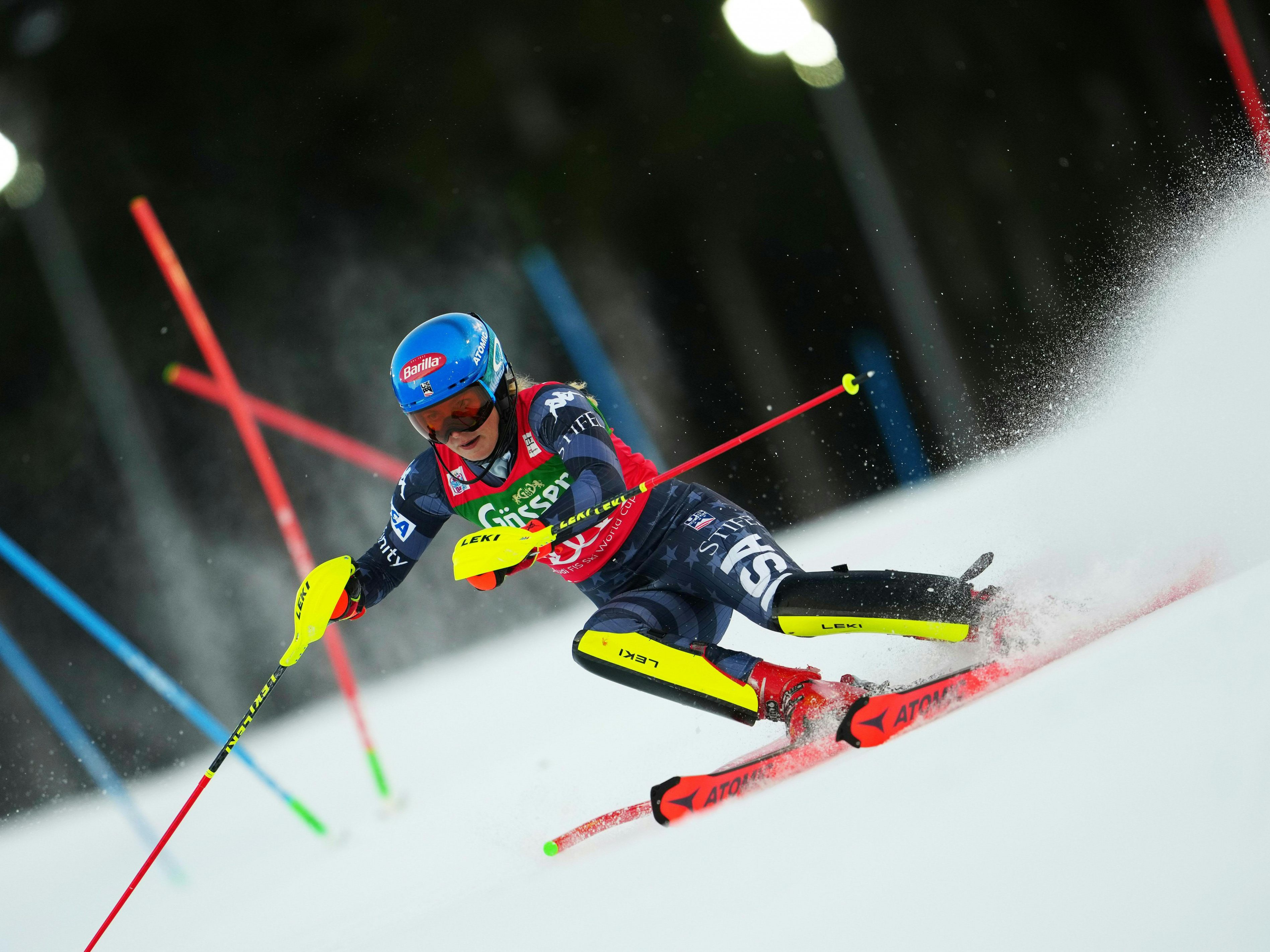 Mikaela Shiffrin geht als Halbzeitführende in den zweiten Durchgang. Mikaela Shiffrin geht als Halbzeitführende in den zweiten Durchgang.