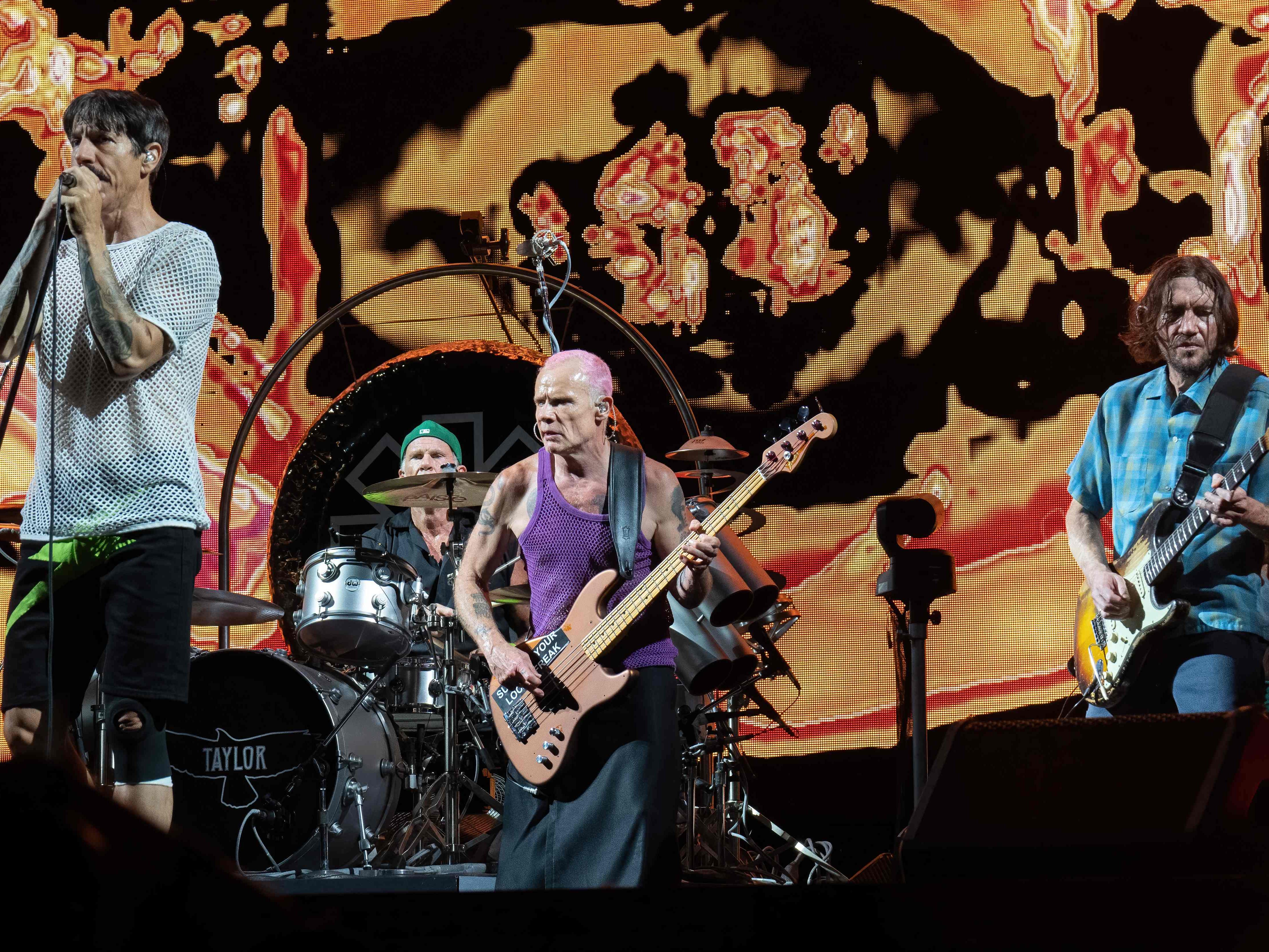 Red Hot Chili Peppers spielen 2023 Konzert im Wiener Ernst-Happel-Stadion.