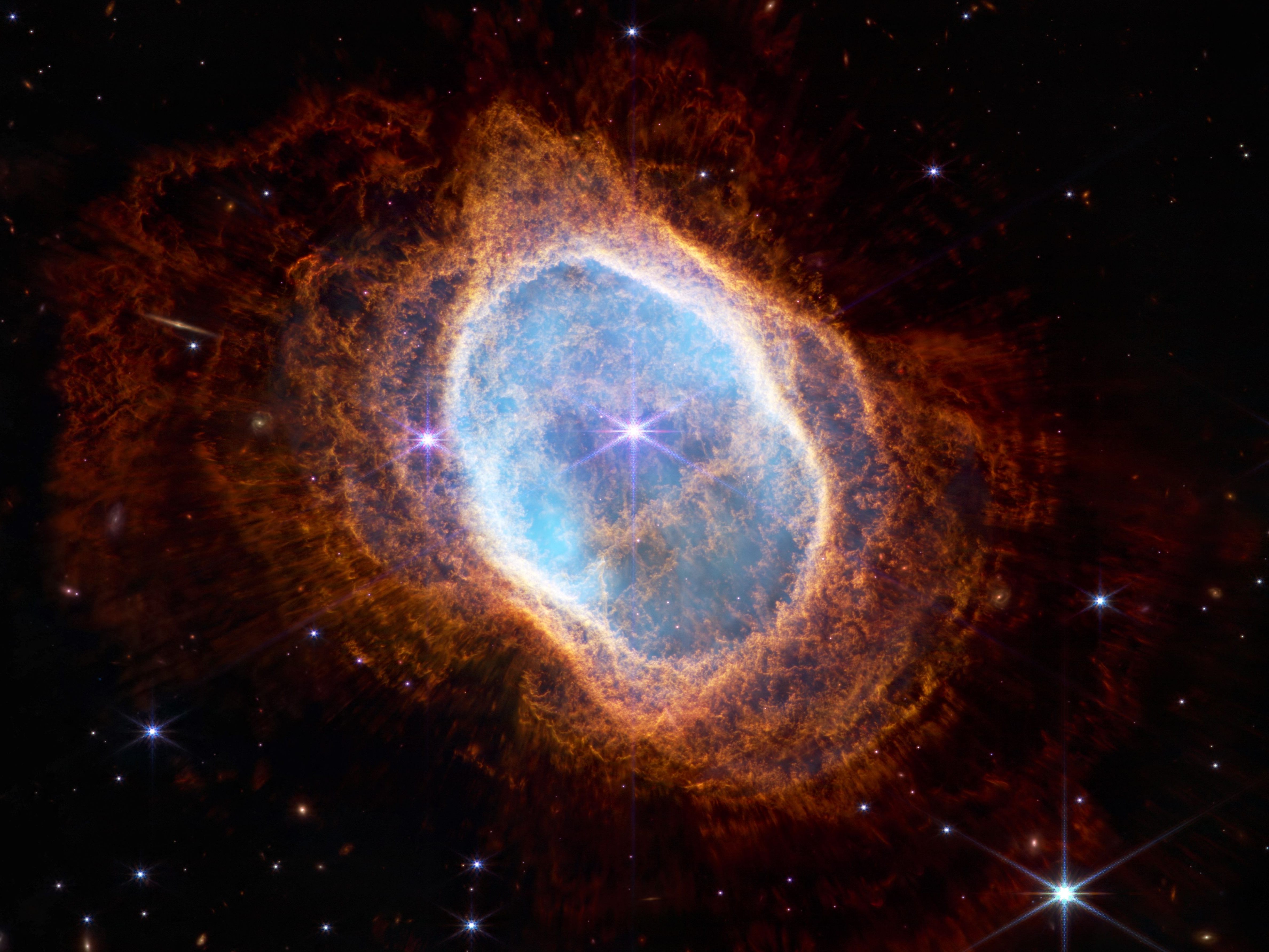 Ein Bild des James Webb Space Telescops. Ein Bild des James Webb Space Telescops.