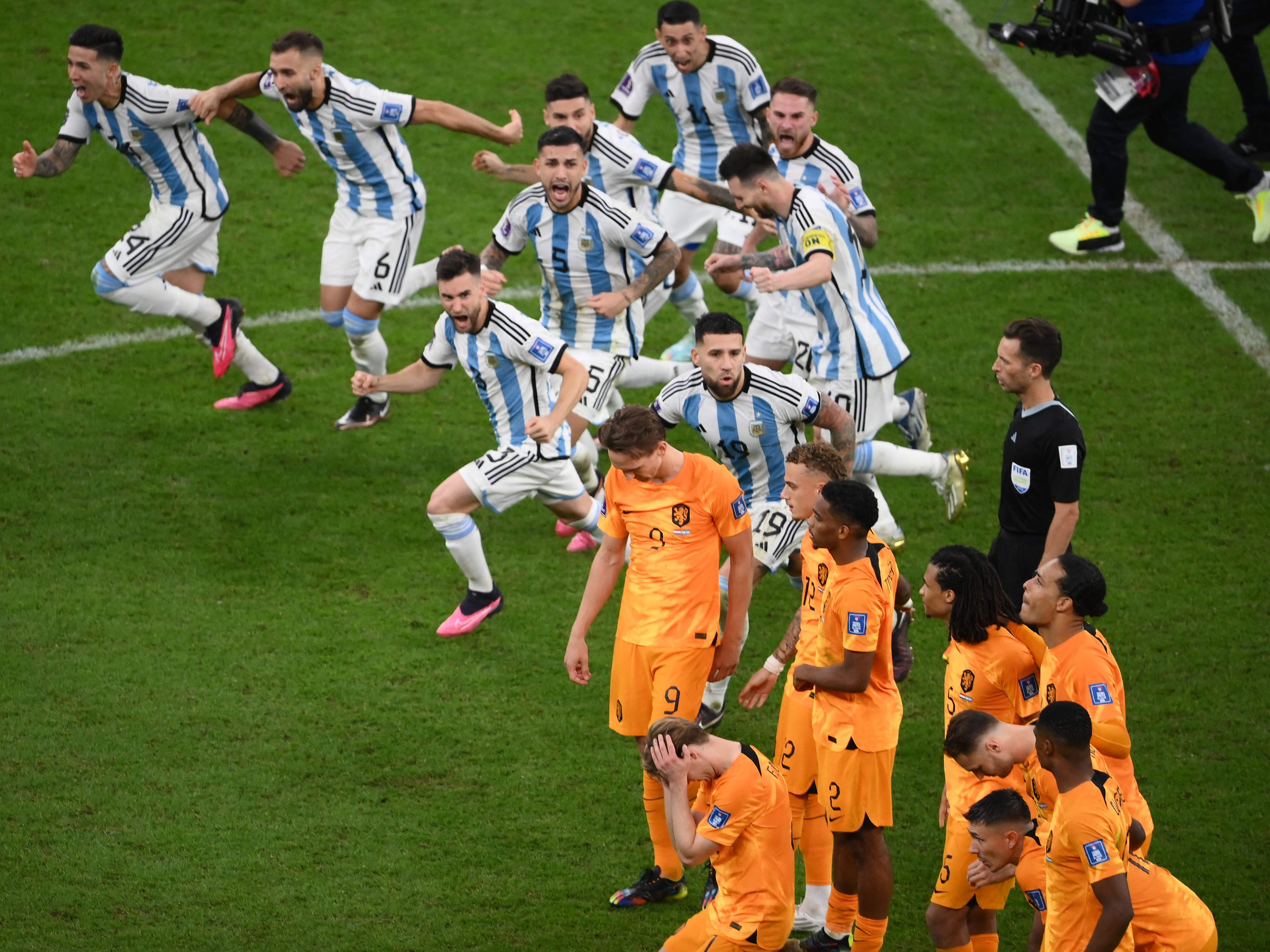 Nach dem entscheidenden Elfmeter der Argentinier im Viertelfinale spielten sich wilde Szenen ab.