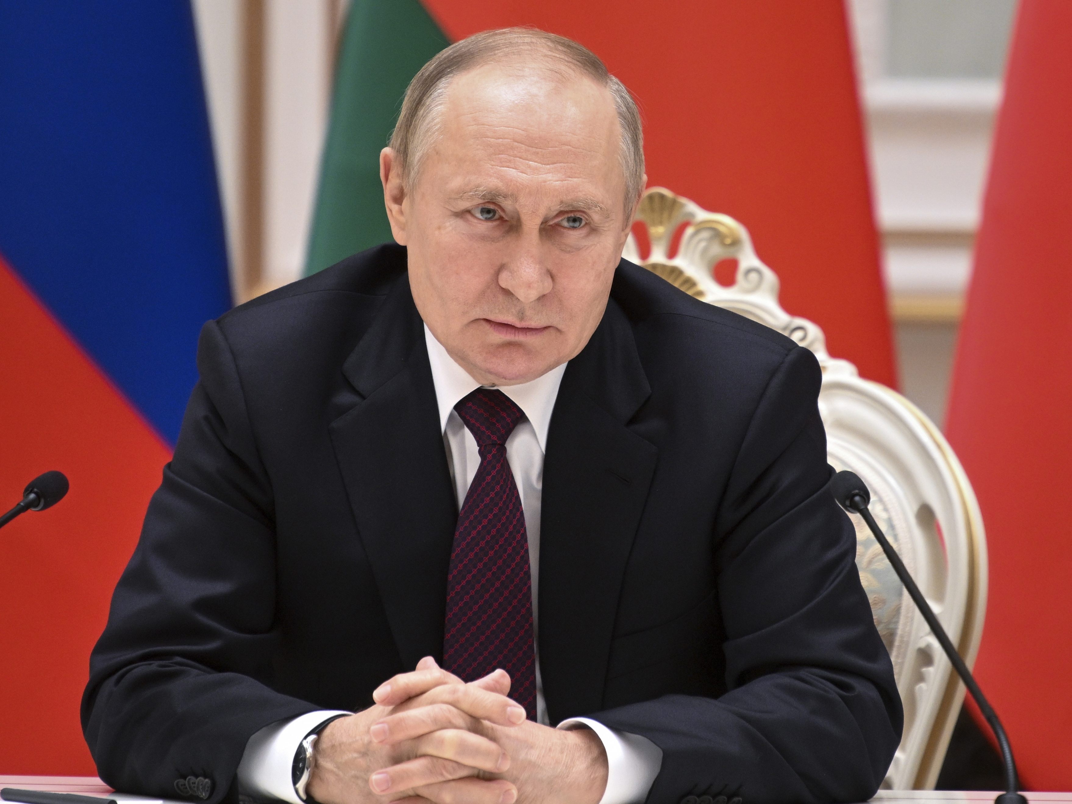 Russland hat laut Putin kein Interesse sich Belarus "einzuverleiben". Russland hat laut Putin kein Interesse sich Belarus "einzuverleiben".