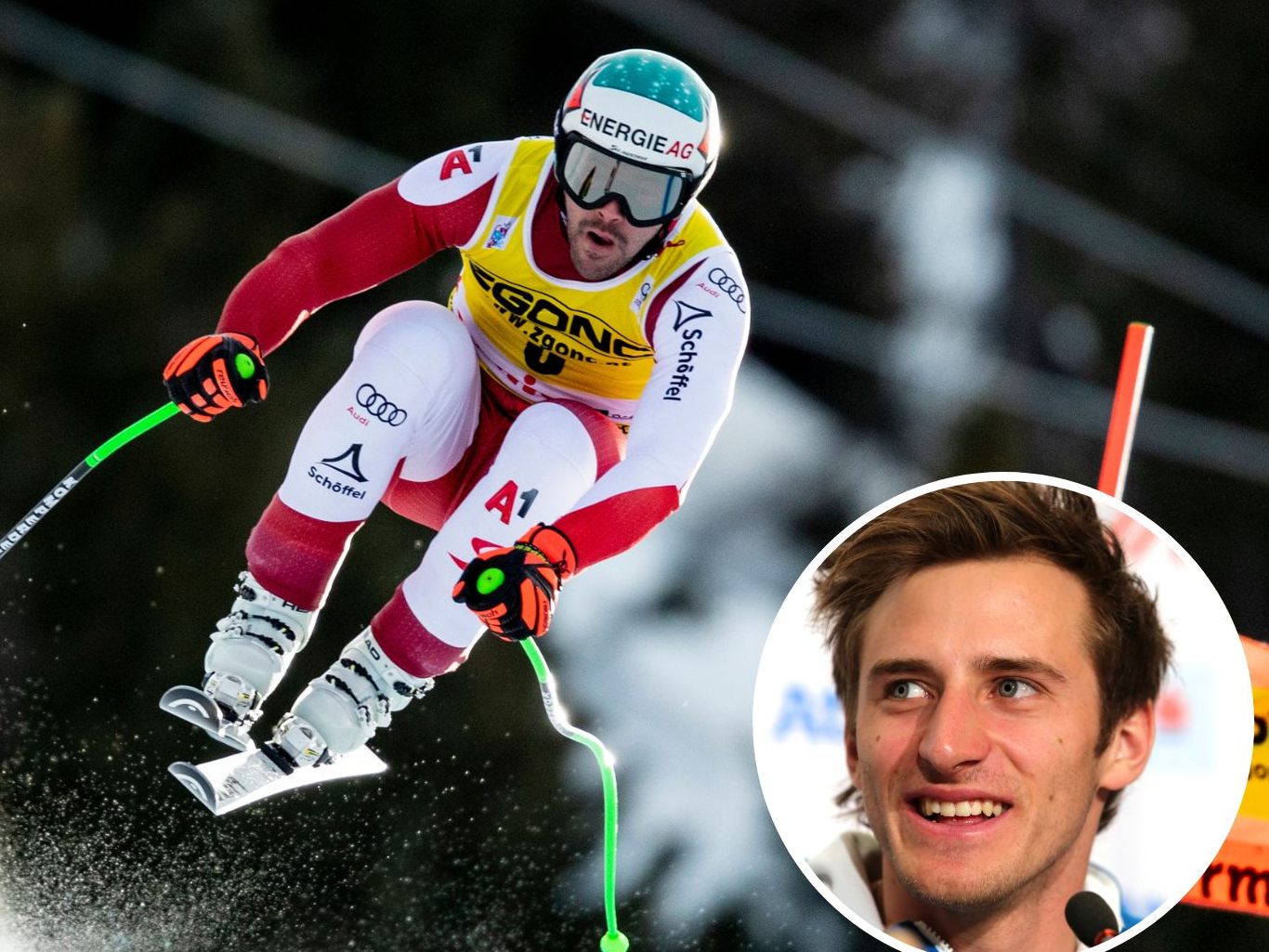Vincent Kriechmayr (gr. Bild) ist österreichischer Favorit - Matthias Mayer (kl. Bild) nimmt bereits nicht mehr teil. Vincent Kriechmayr (gr. Bild) ist österreichischer Favorit - Matthias Mayer (kl. Bild) nimmt bereits nicht mehr teil.