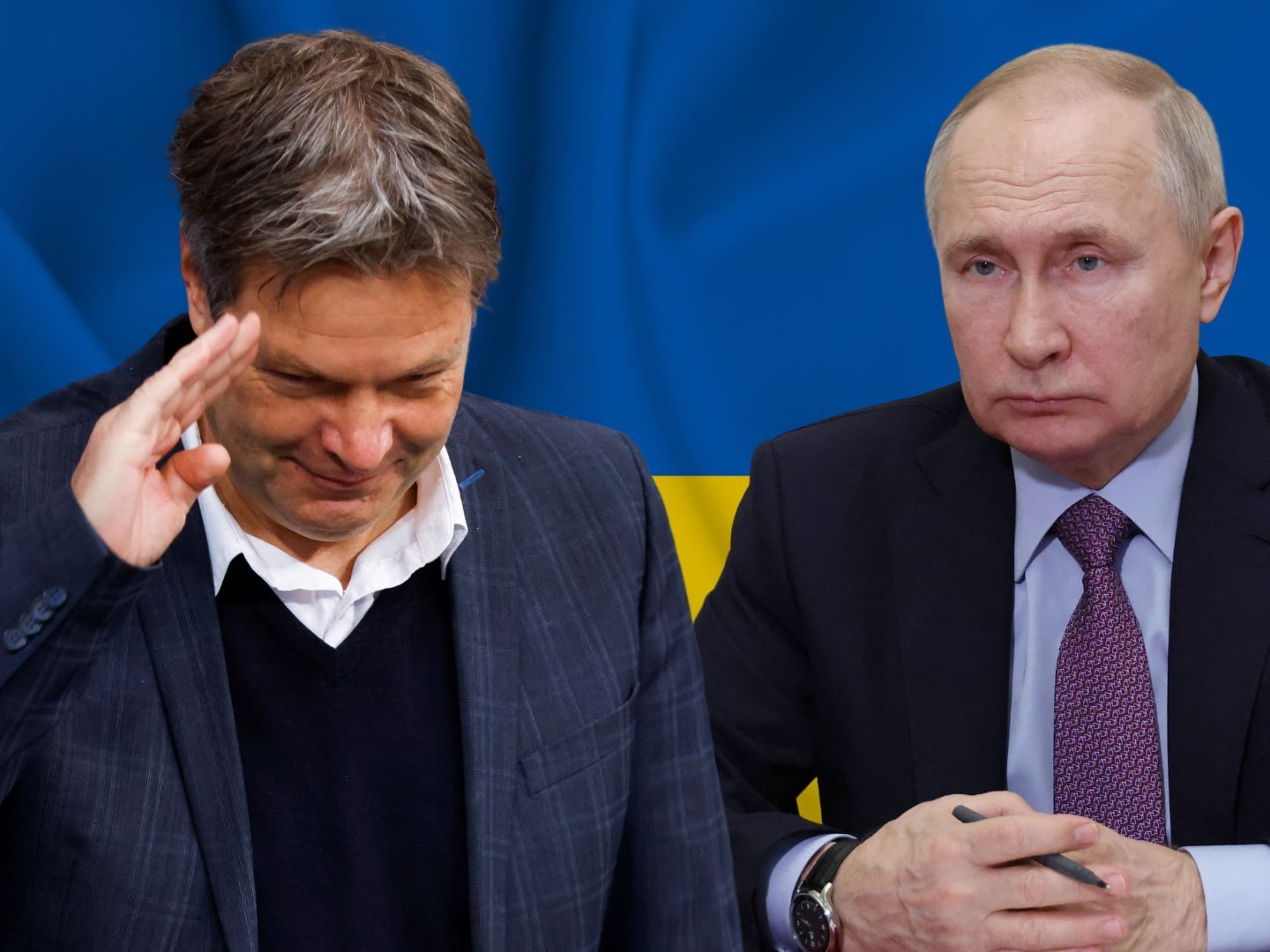 Der Deutschen Bundeswirtschaftsministers Robert Habeck ist von einer Niederlage Putins überzeugt. Der Deutschen Bundeswirtschaftsministers Robert Habeck ist von einer Niederlage Putins überzeugt.