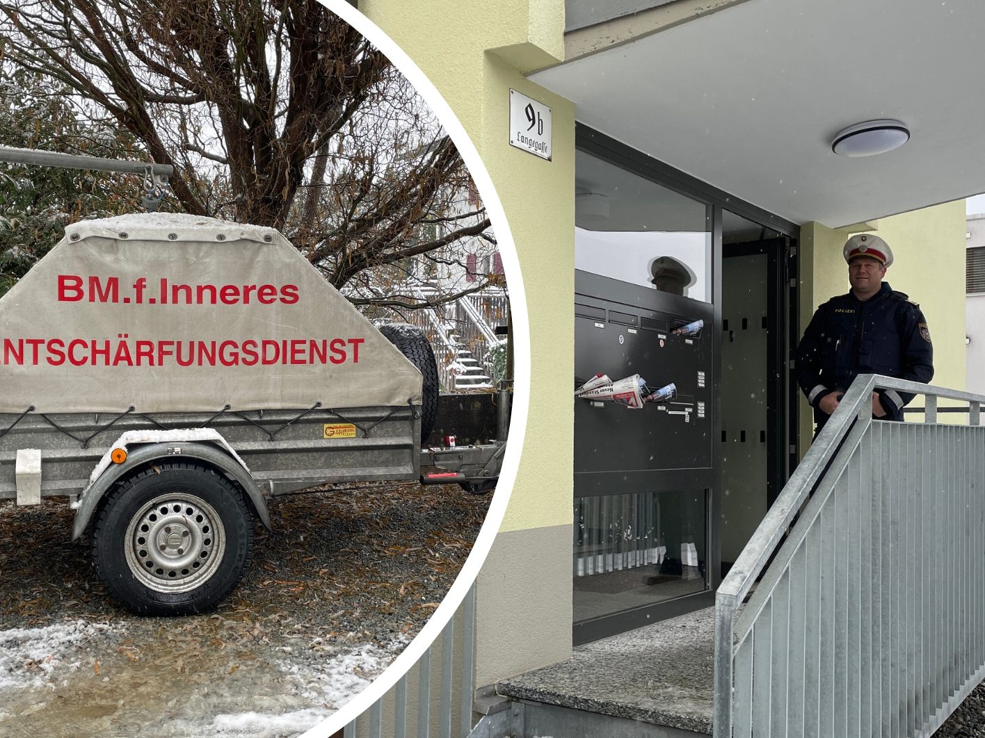 Einen Tag nach dem Sprengstoff- und Waffenfund in Dornbirn laufen die Ermittlungen nach wie vor auf Hochtouren.